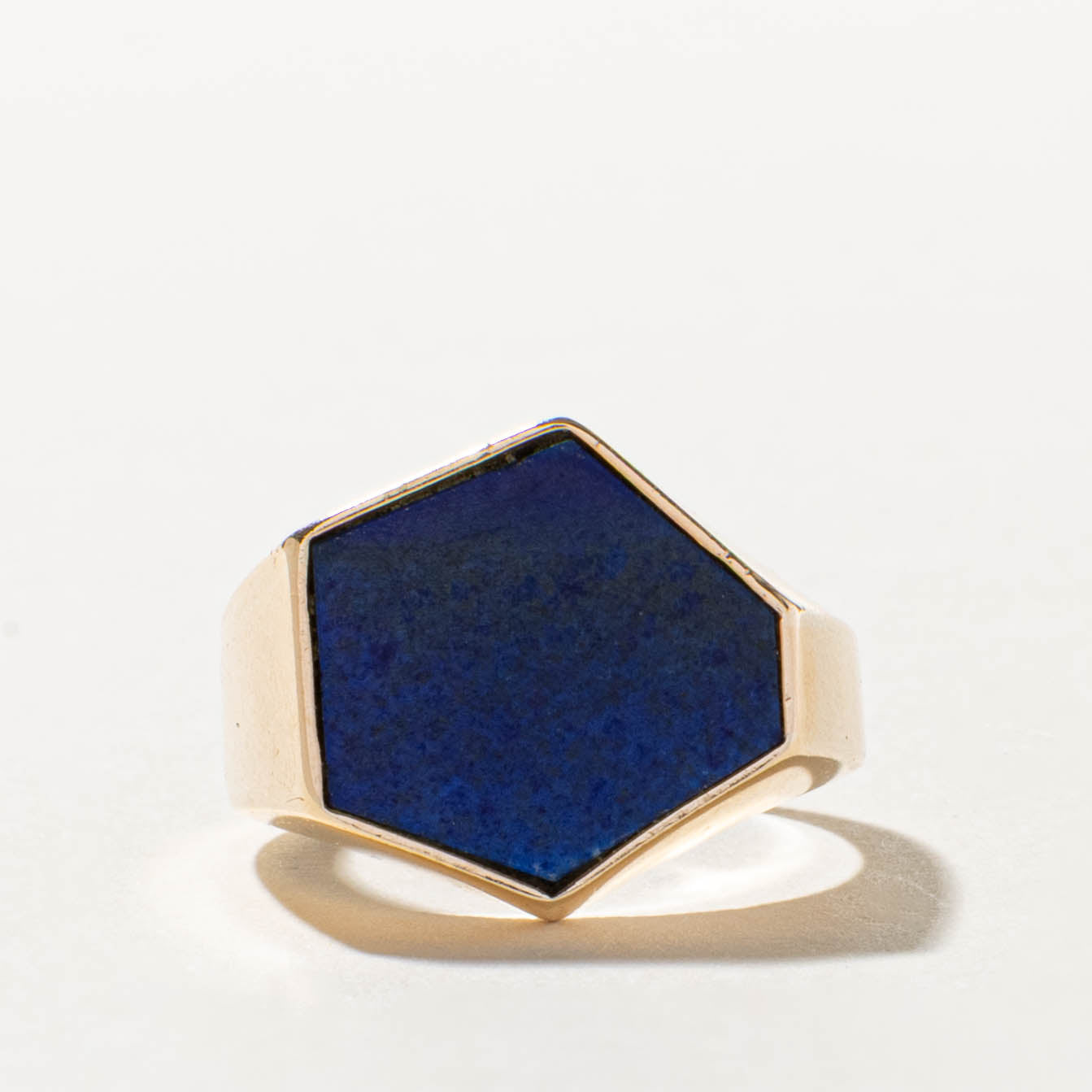 14k Dyed Howlite Inlay Geometric Ring | 2.5ct | SZ 7.75