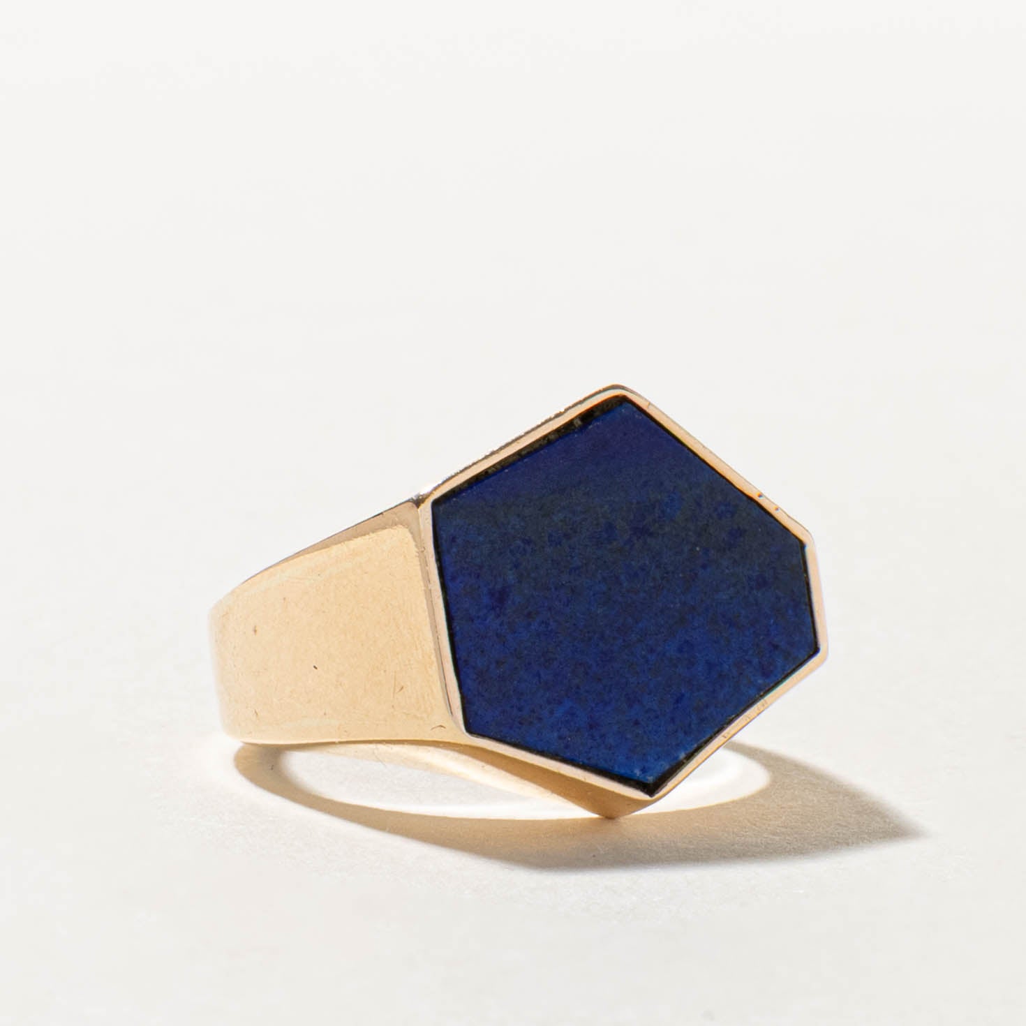 14k Dyed Howlite Inlay Geometric Ring | 2.5ct | SZ 7.75