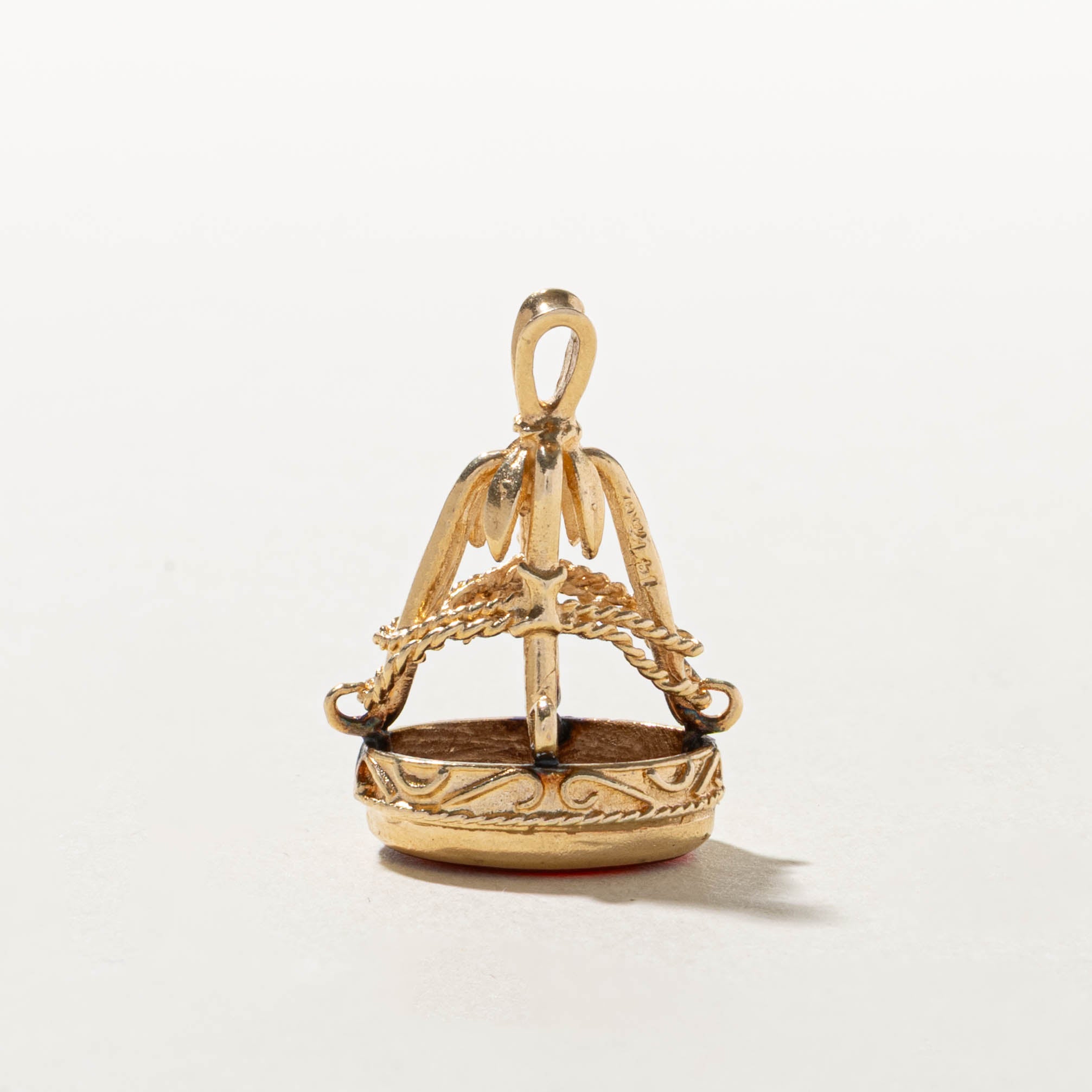 14k Carnelian Itaglio Seal Fob
