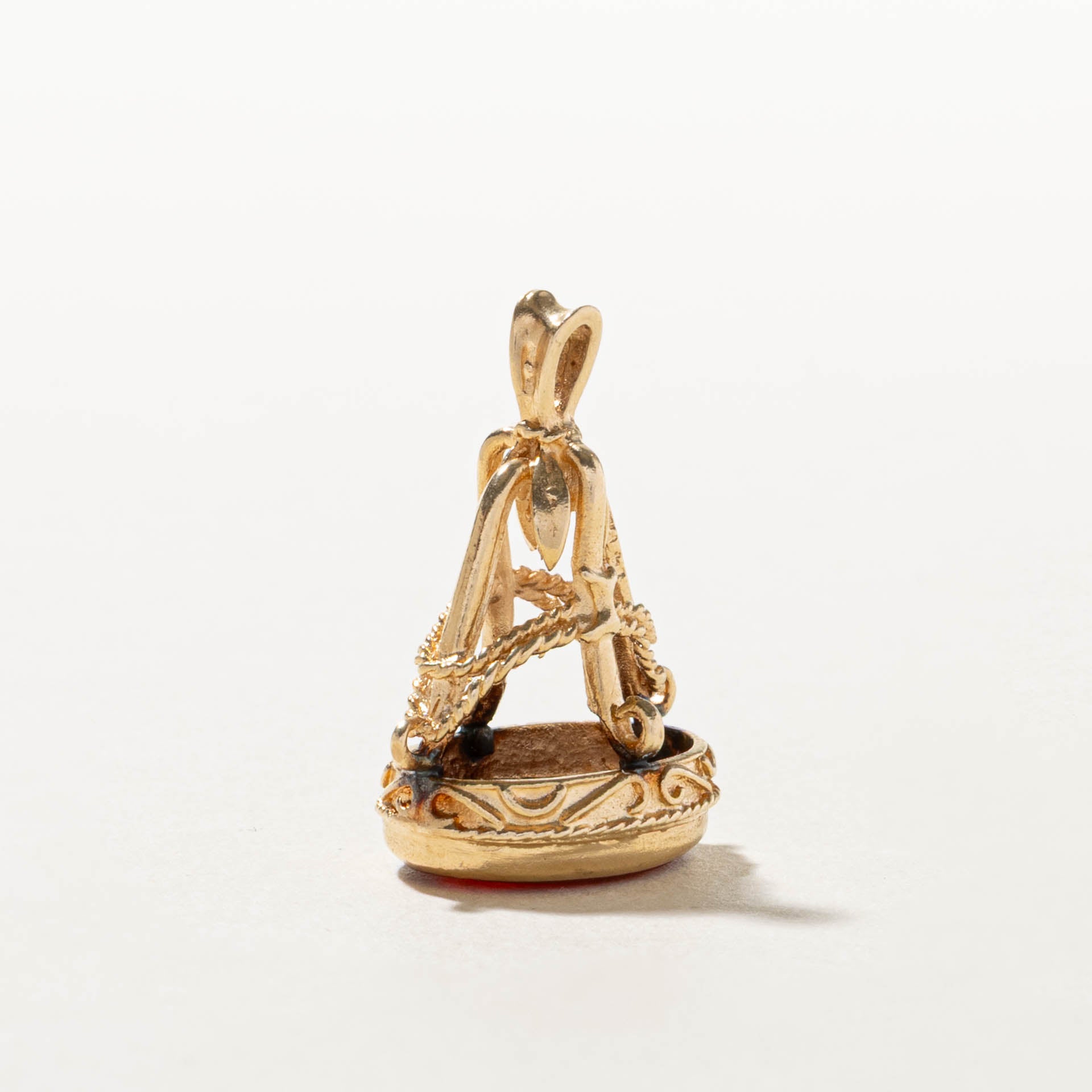 14k Carnelian Itaglio Seal Fob