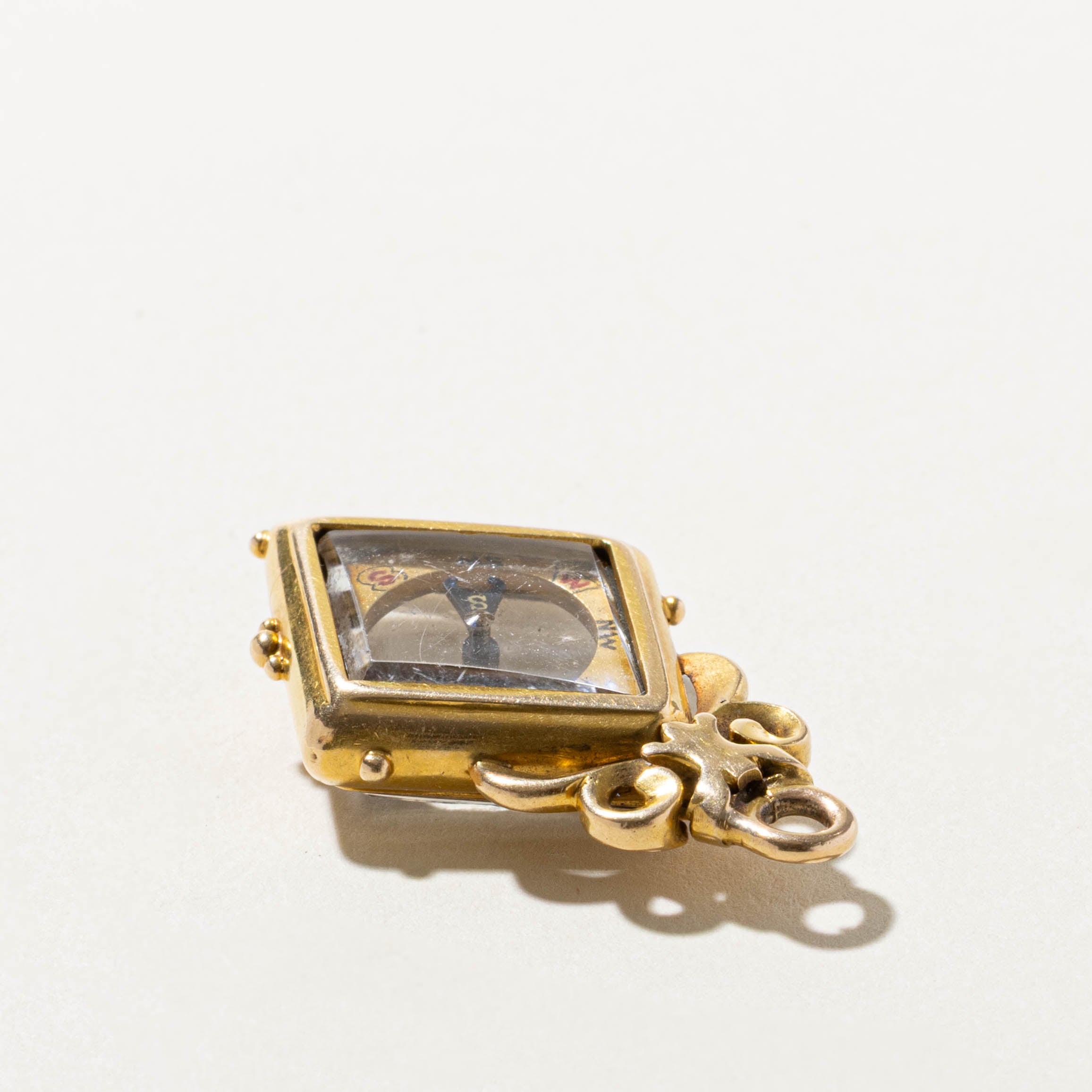 Vintage 18k Compass Charm