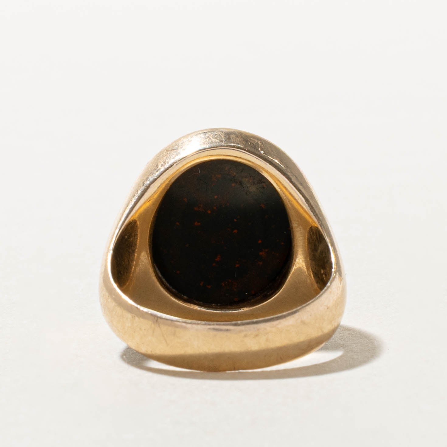 'Birks' Vintage Canadian Bloodstone Intaglio Ring | 3.75ct | SZ 5.75
