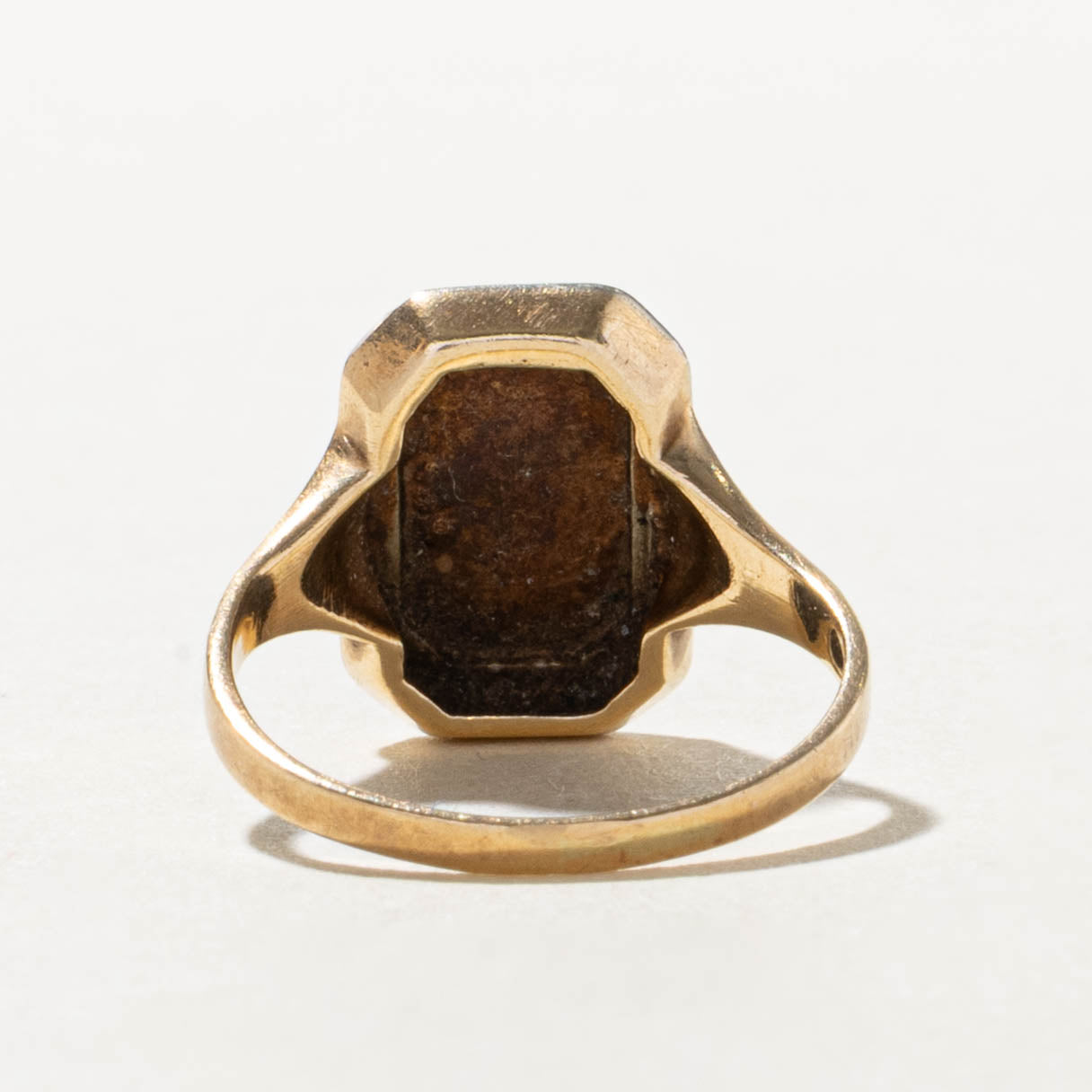 Art Deco 10k Gold Daughters of Rebekah Fraternal Signet Ring | SZ 4.25