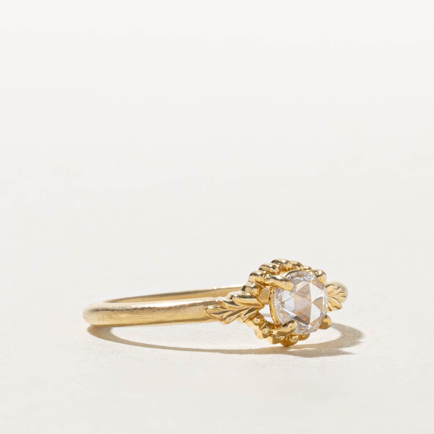 Solitaire Rose Cut Diamond Ring | 0.32ct I1 H/I | SZ 6.25