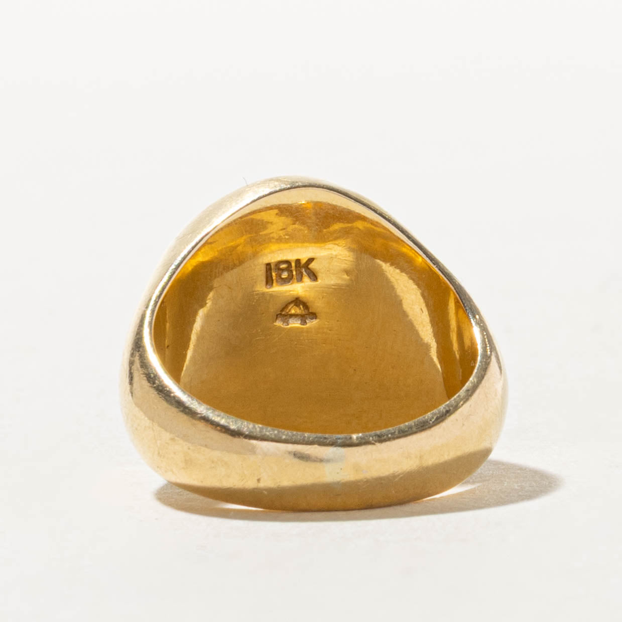 18k Lion Intaglio Signet Ring | SZ 4.25
