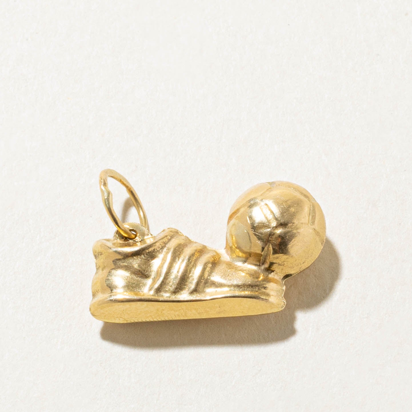 18k Soccer Shoe with Soccer Ball Charm
