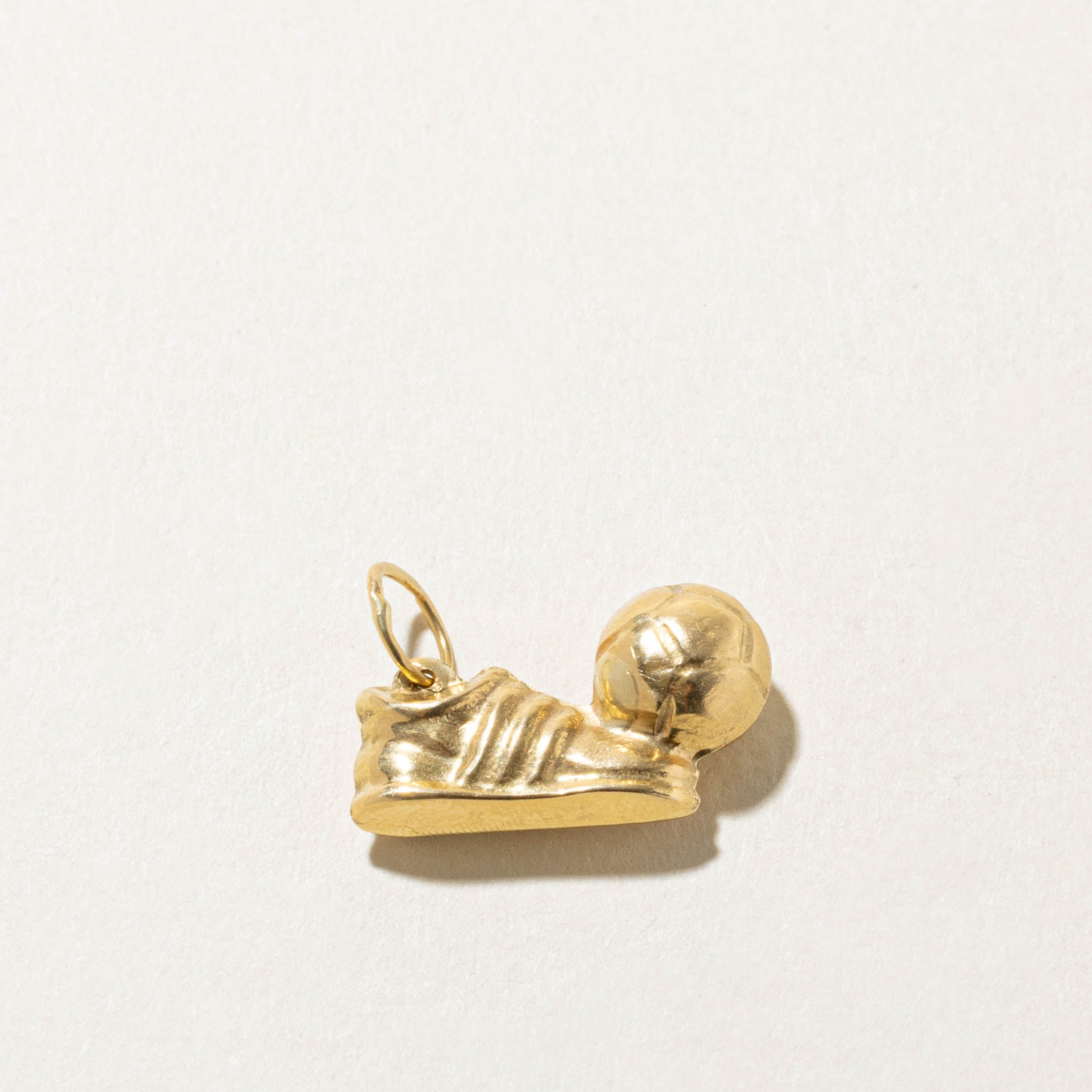 18k Soccer Shoe with Soccer Ball Charm