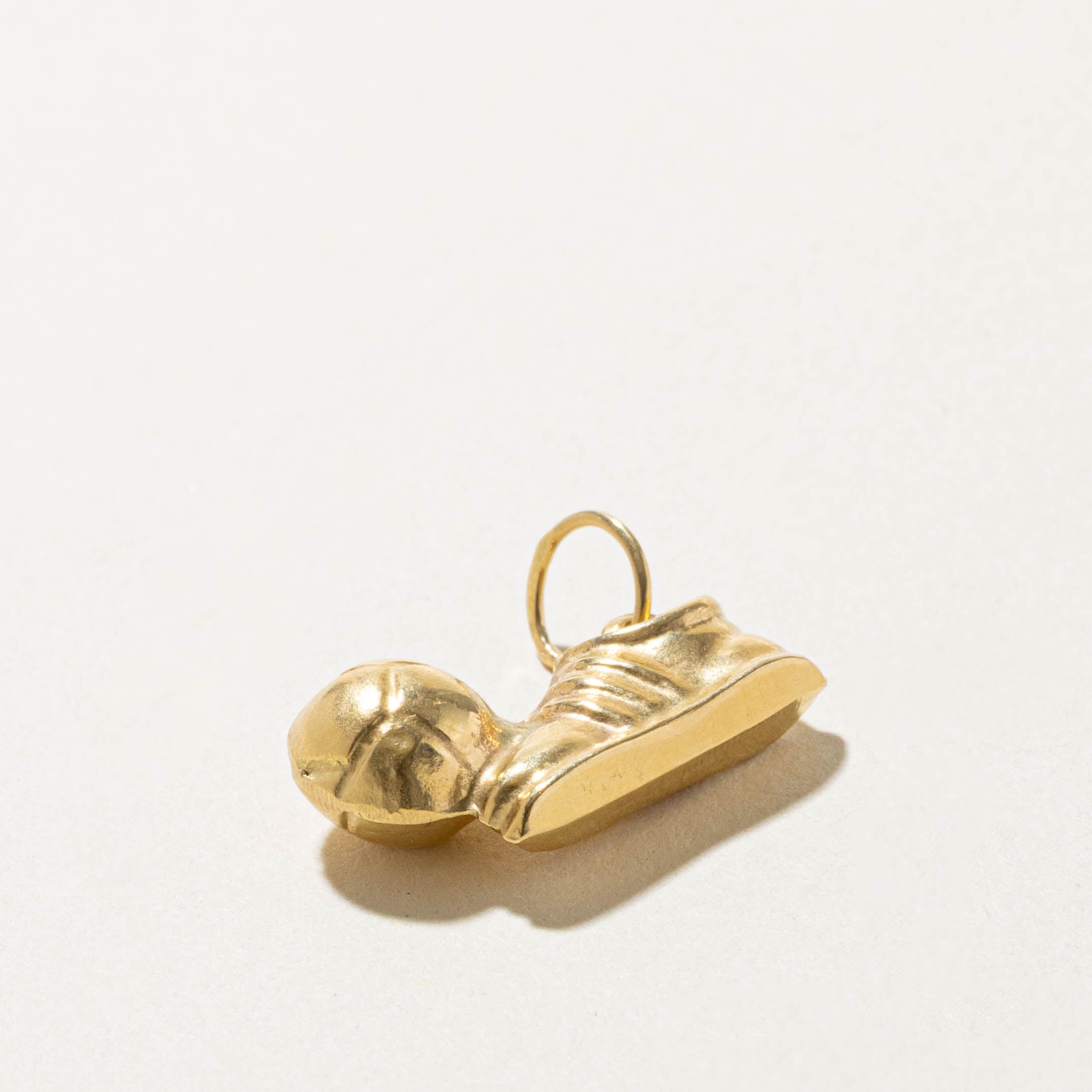 18k Soccer Shoe with Soccer Ball Charm