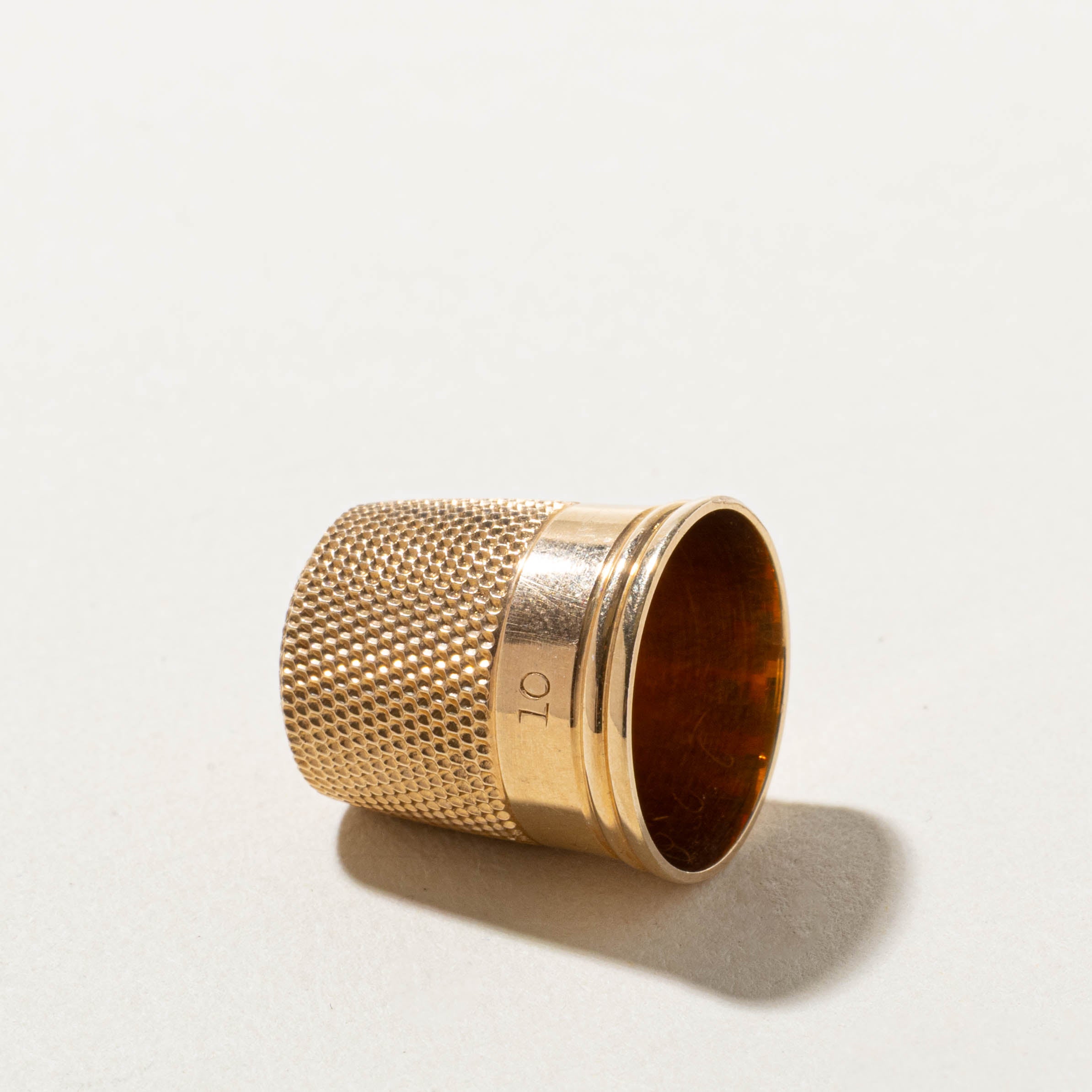 10k Yellow Gold Grooved Thimble