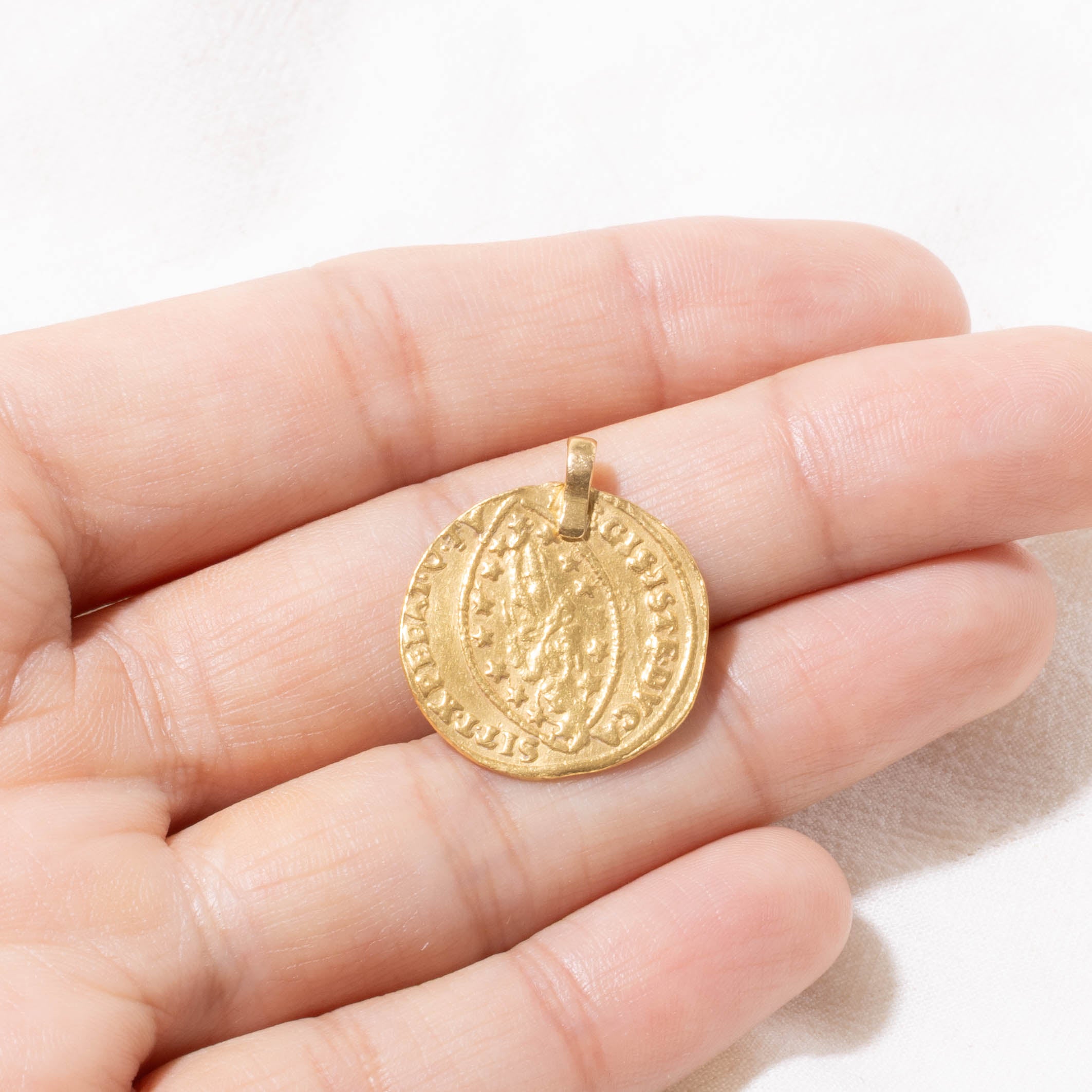 1700s Venetian 24k Gold Zecchino Coin Pendant