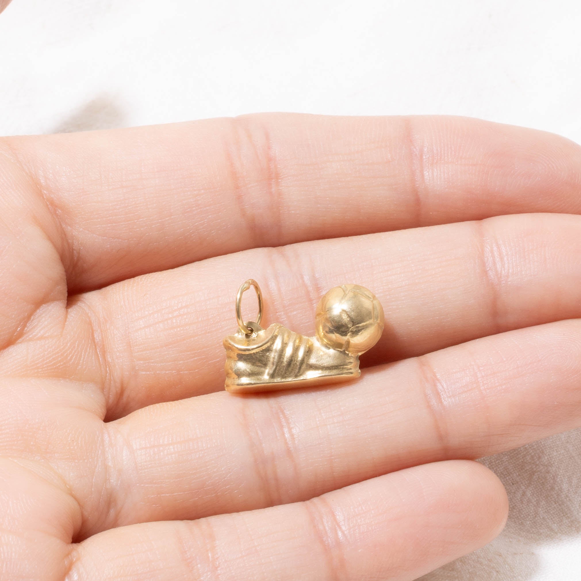 18k Soccer Shoe with Soccer Ball Charm