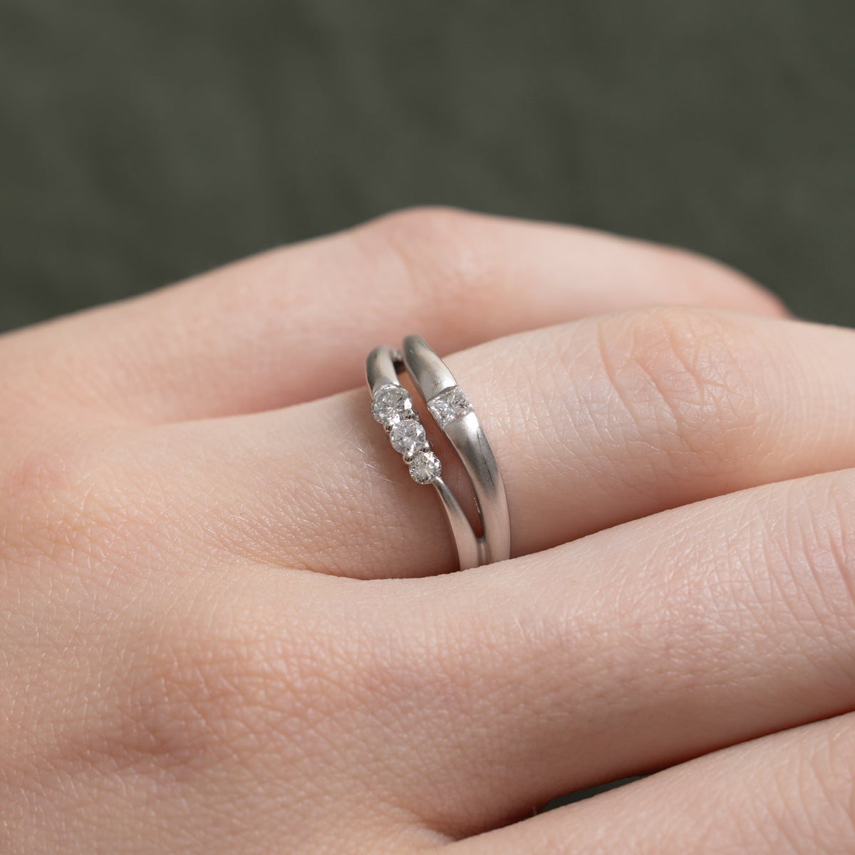 18k Mixed Cut Diamond Layered Wave Ring | 0.25ctw | SZ 6