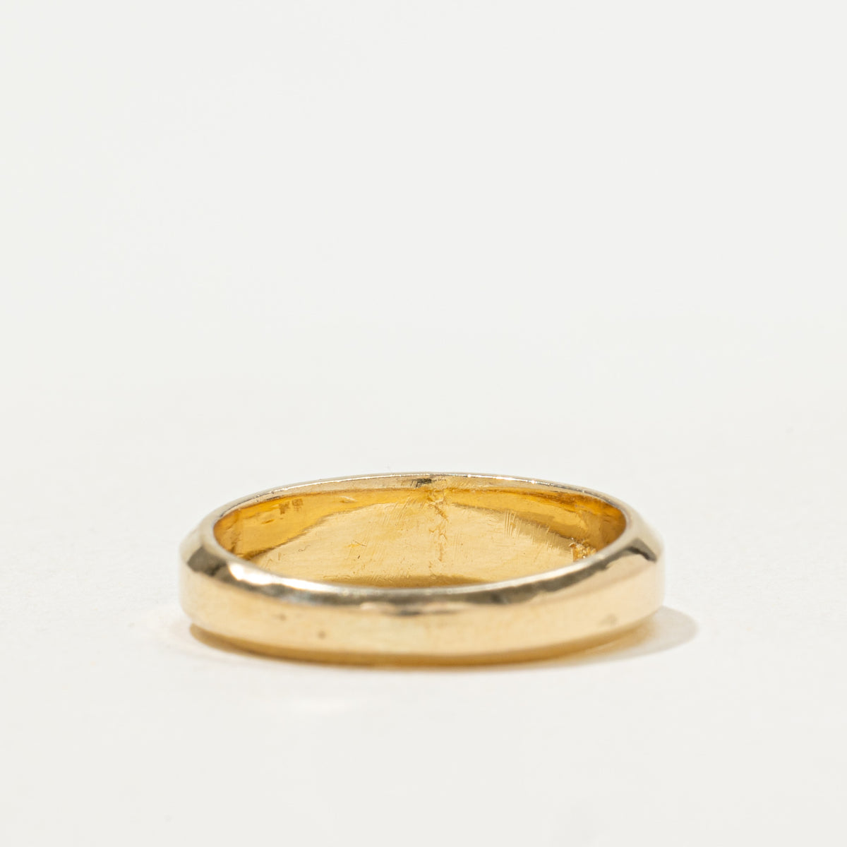 18k Tension Set Diamond Grooved Band | 0.10ct | 4.50mm | SZ 4.25