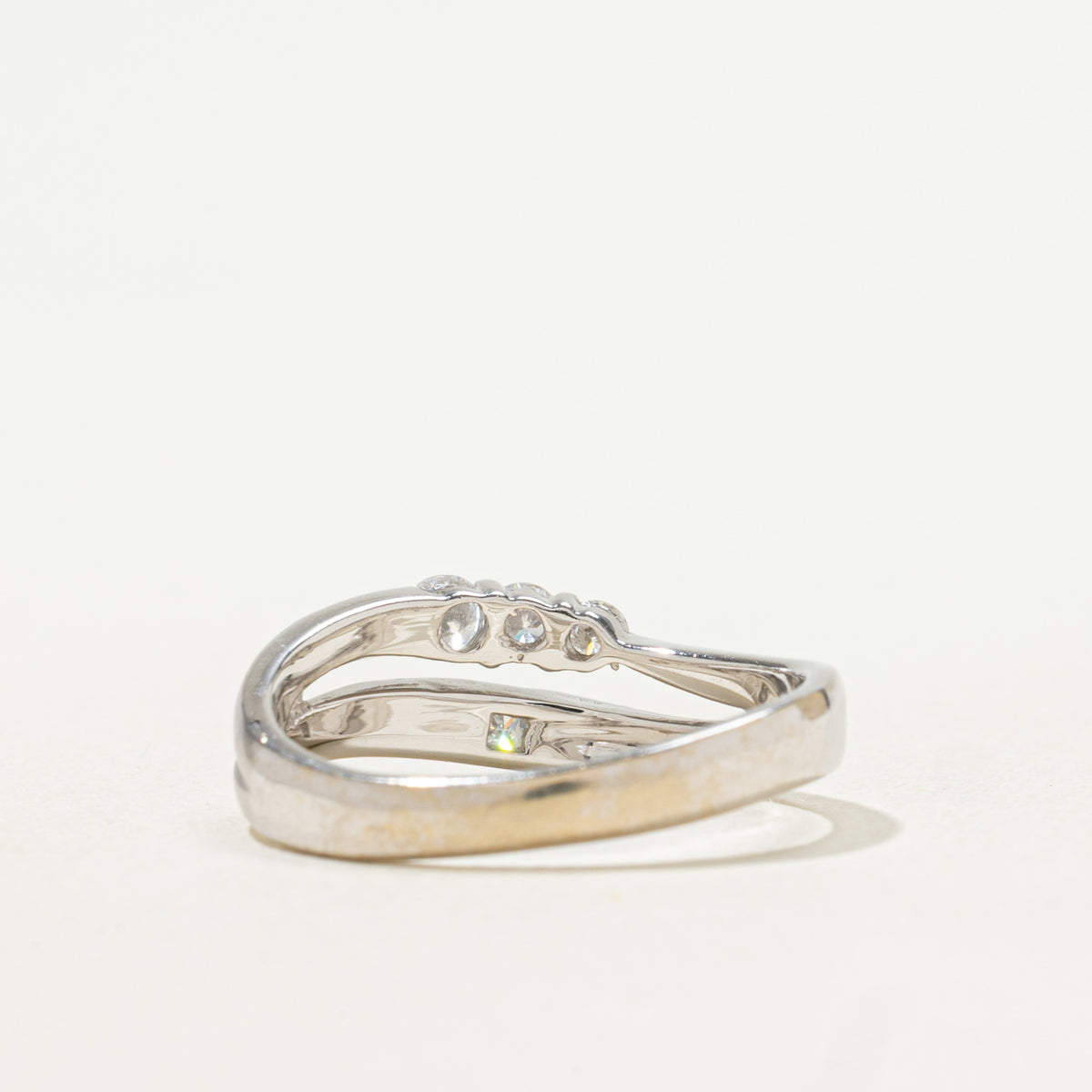 18k Mixed Cut Diamond Layered Wave Ring | 0.25ctw | SZ 6