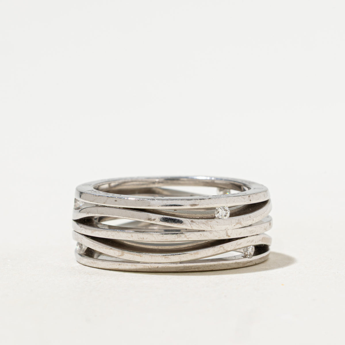 'Omega' Aqua Swing Ring | 0.12ctw | 8.05mm | SZ 6.5