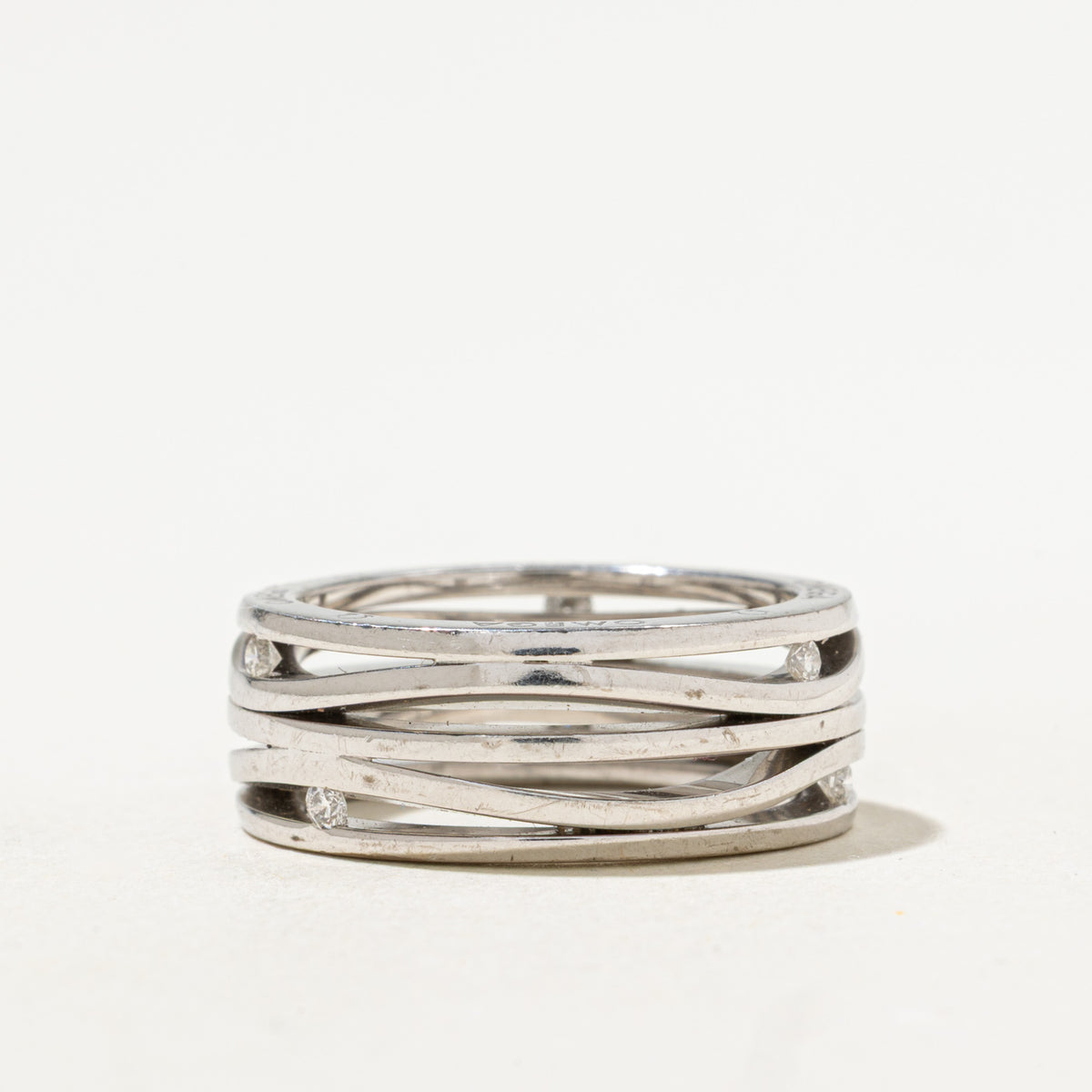 'Omega' Aqua Swing Ring | 0.12ctw | 8.05mm | SZ 6.5