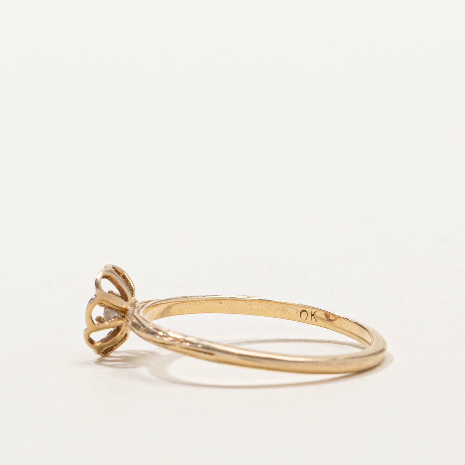 10k Diamond Openwork Cage Ring | SZ 4