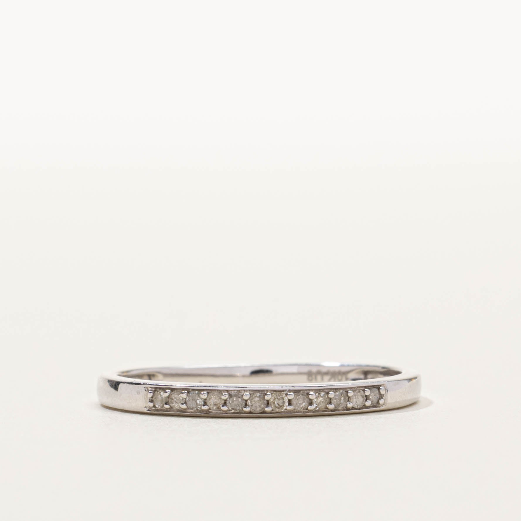 10k Semi-Eternity Diamond Thin Band | 2.00mm | SZ 8.25