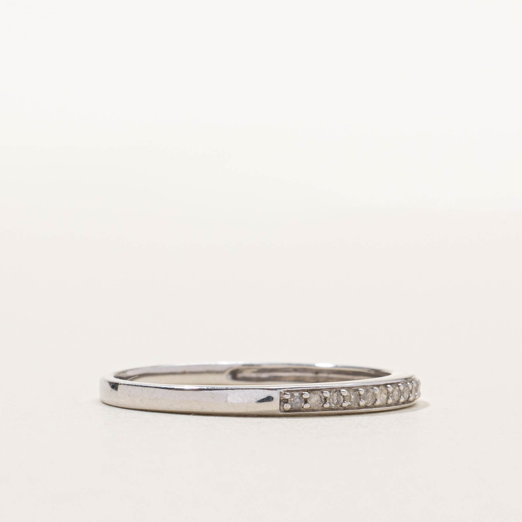 10k Semi-Eternity Diamond Thin Band | 2.00mm | SZ 8.25