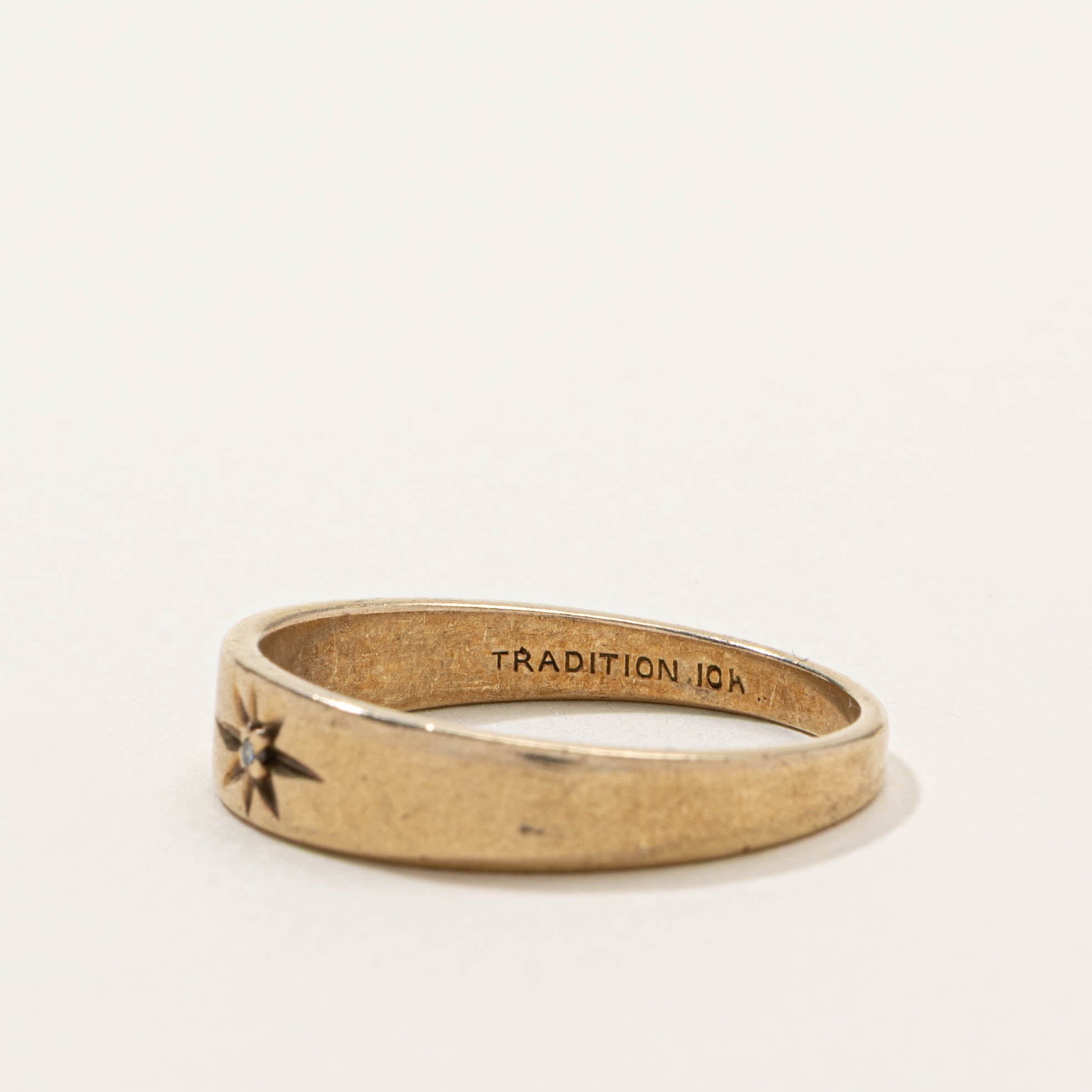 10k Star Set Diamond Ring | SZ 10.75
