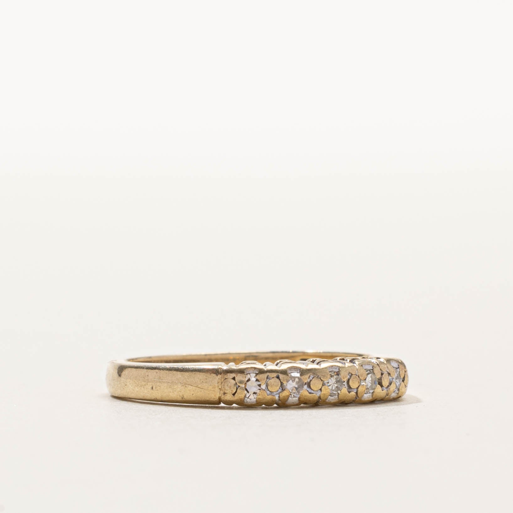 10k Five Stone Diamond Band | 3mm | SZ 6