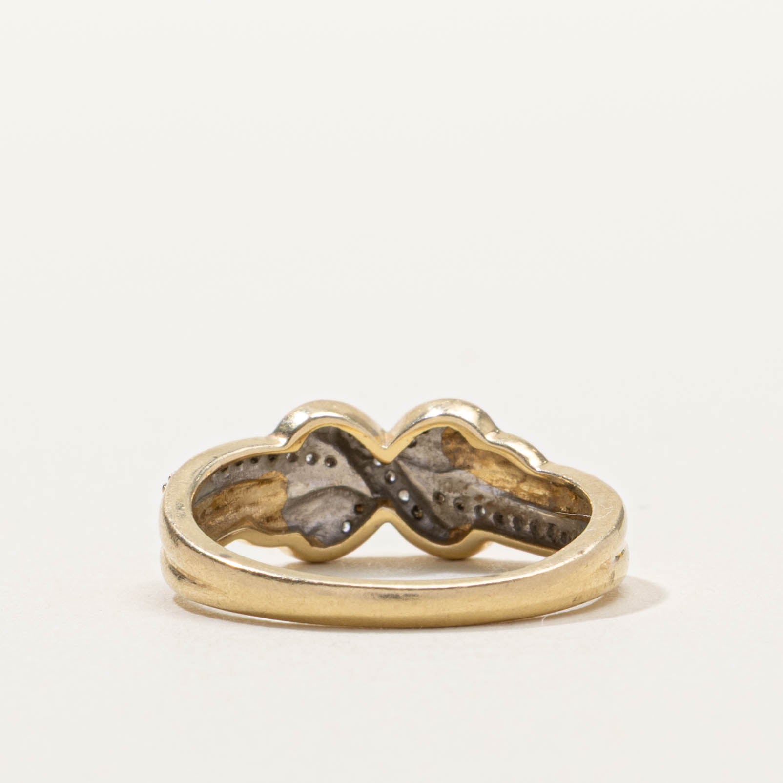 10k Diamond Knot Crossover Ring | SZ 4.75