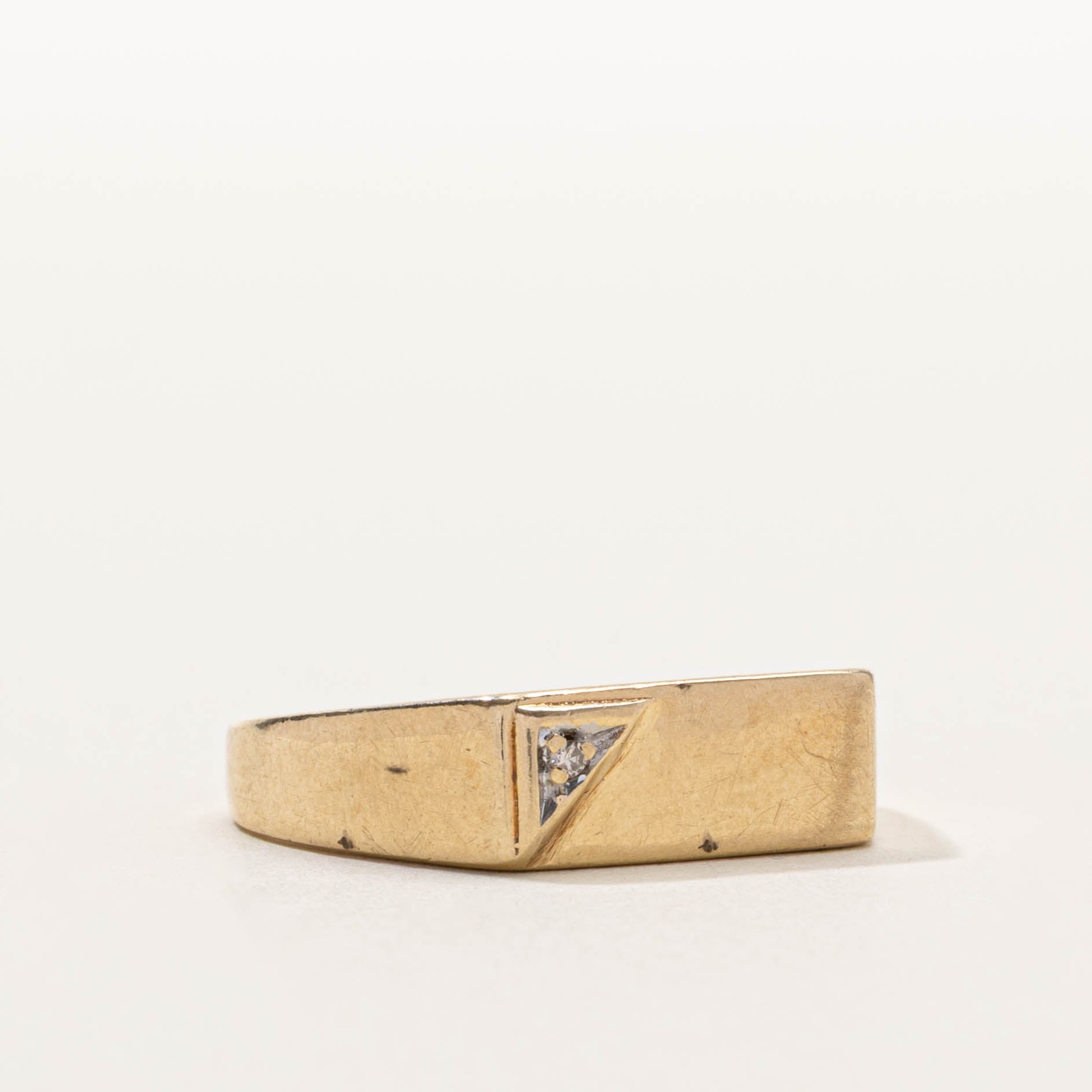 10k Diamond Rectangular Band | SZ 10.5