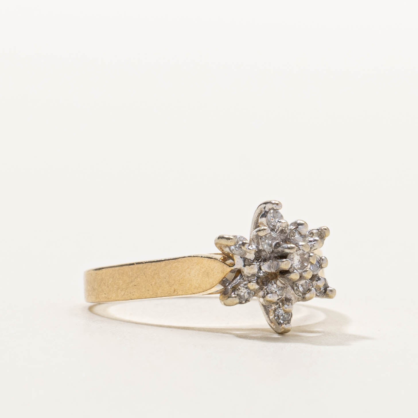 10k Diamond Petal Cluster Ring | SZ 5.25