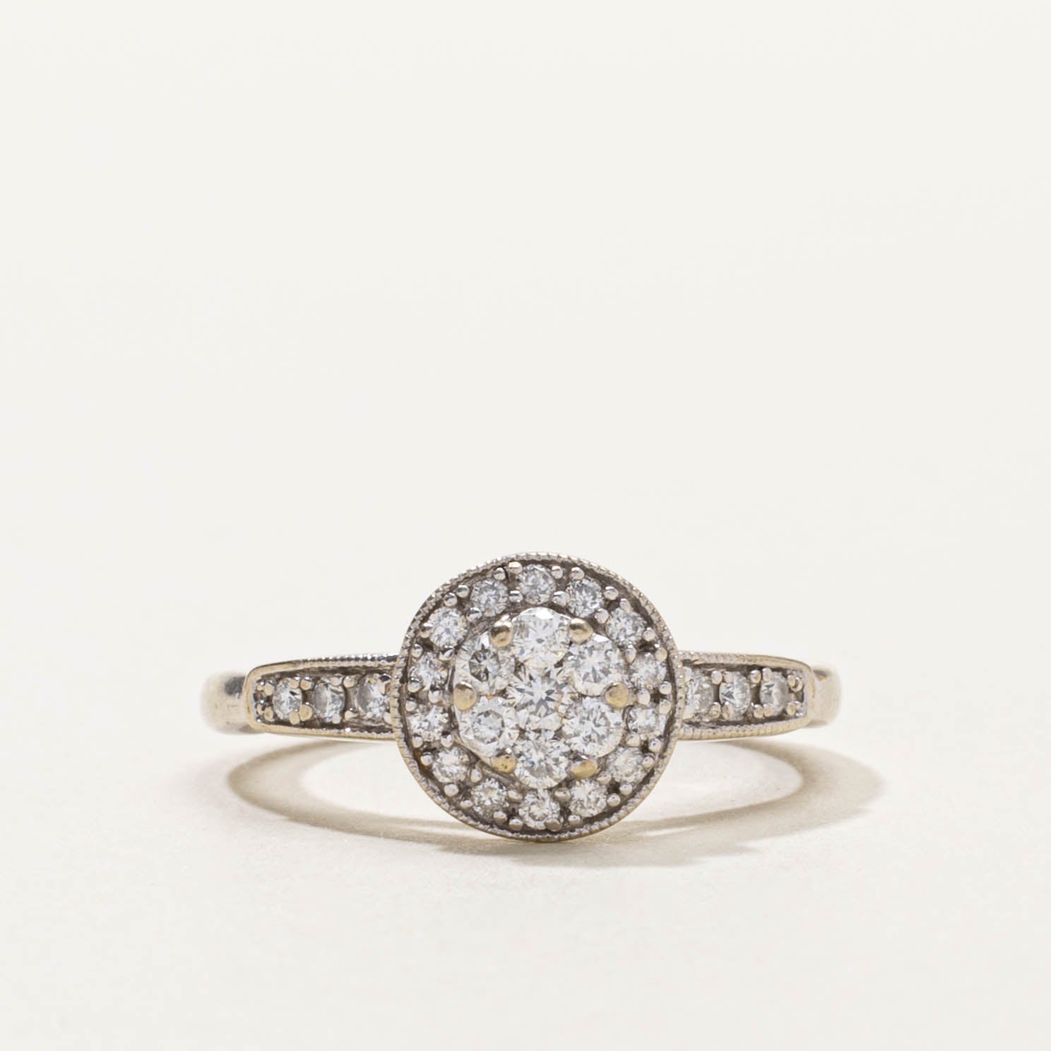 10k Diamond Daisy Cluster & Halo Ring | SZ 4.75