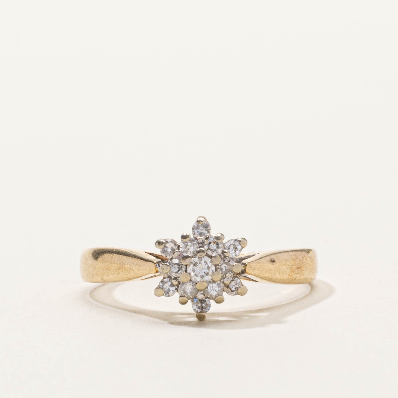 10k Diamond Petal Cluster Ring | SZ 8