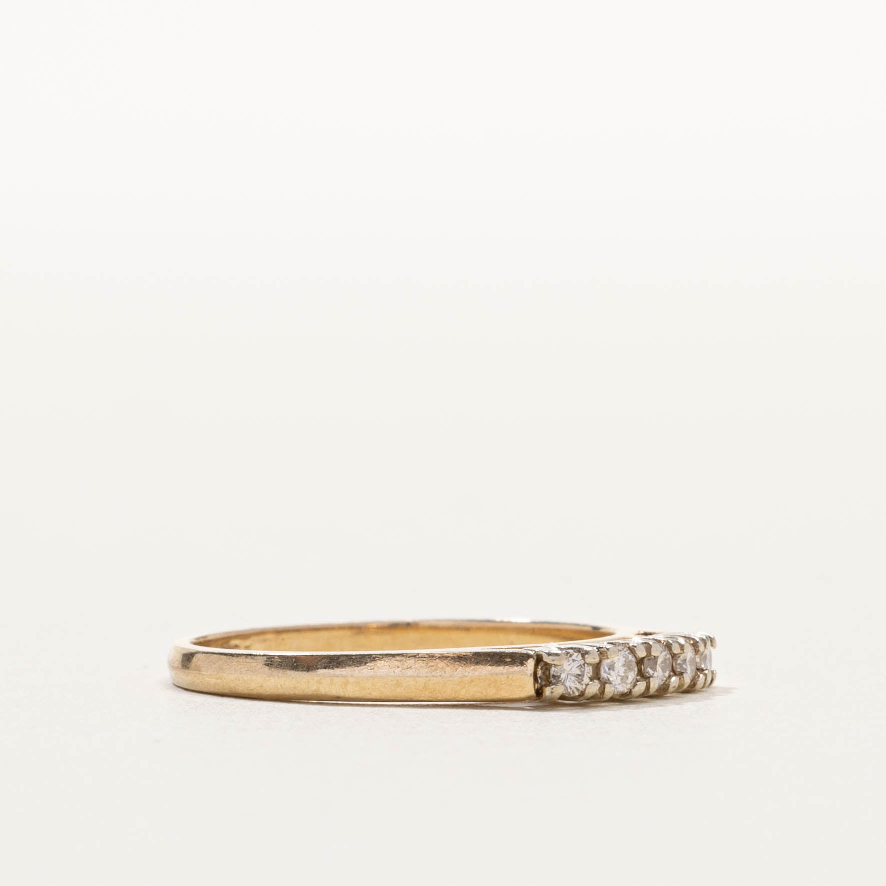 10k Five Stone Diamond Plain Ring | SZ 6.75