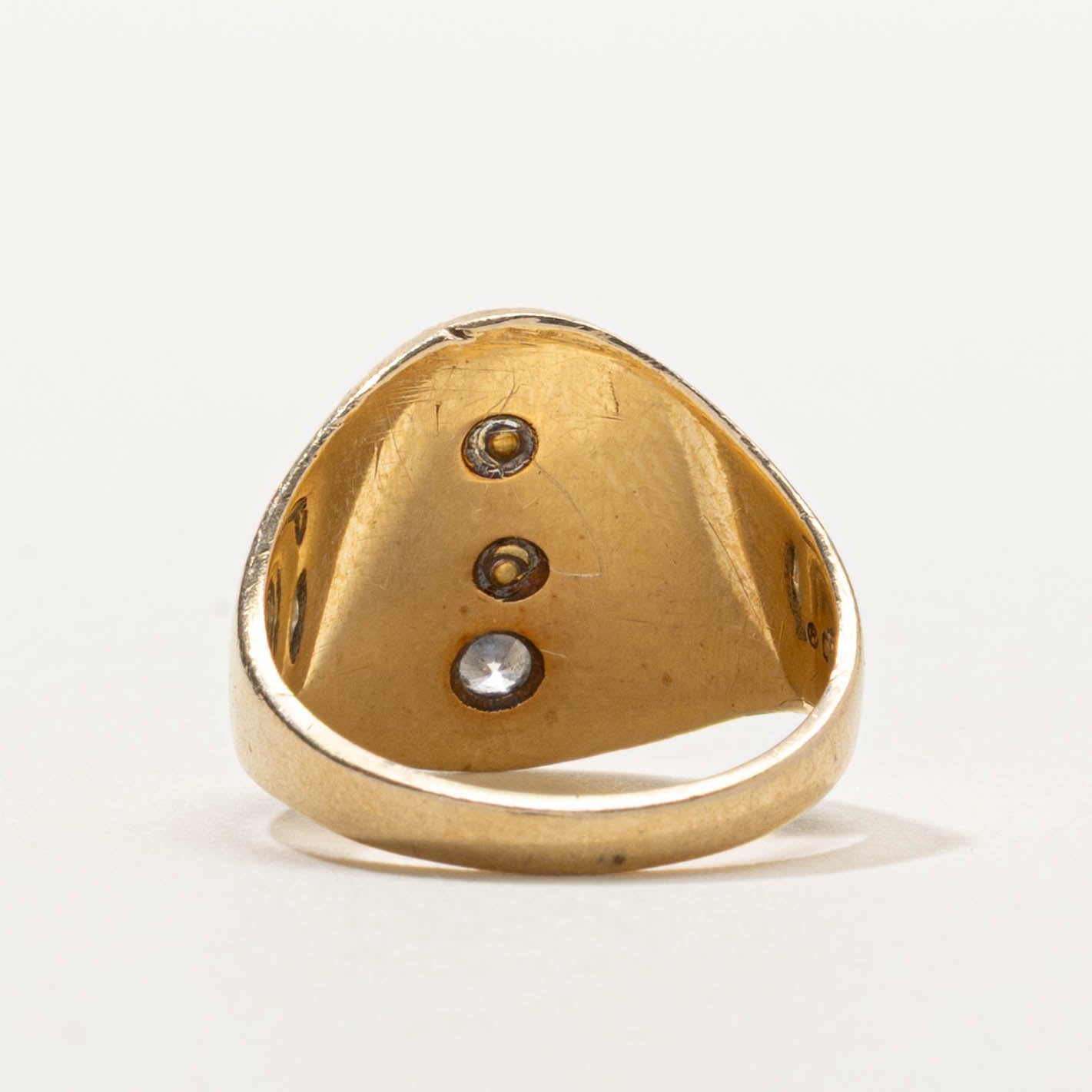 ‘McDonalds' Diamond “M” Initialized Signet Ring | SZ 4.5