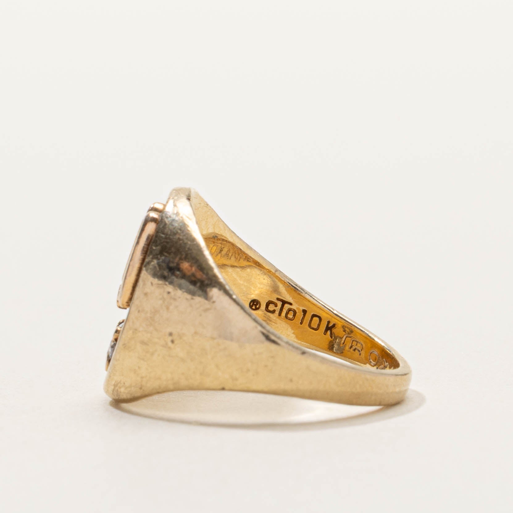‘McDonalds' Diamond “M” Initialized Signet Ring | SZ 4.5