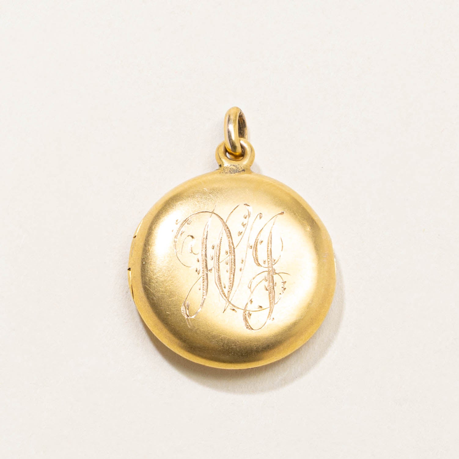 14k Yellow Gold “HJ” Initialized Locket