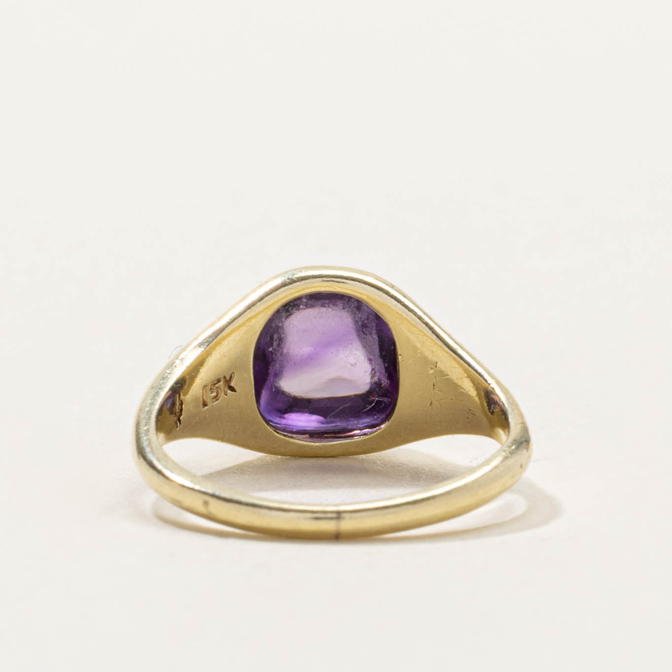 15k Bezel Set Amethyst Cocktail Ring | 1.65ct | SZ 5