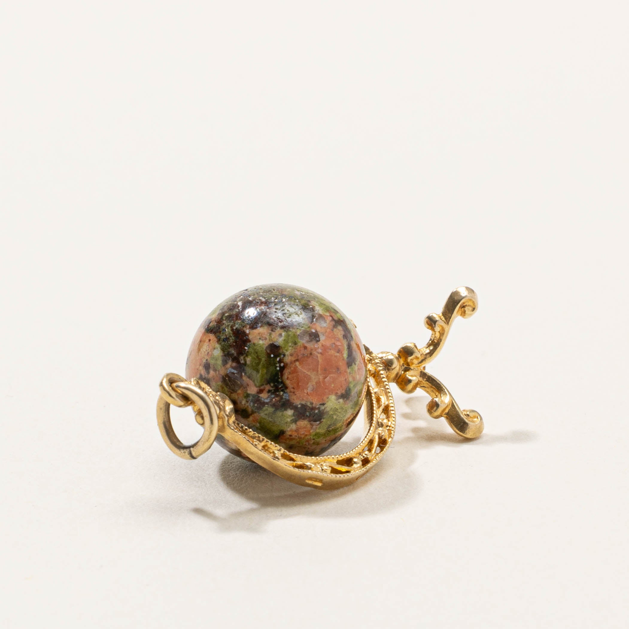 1972 Birmingham Unakite Globe Charm | 15.00ct