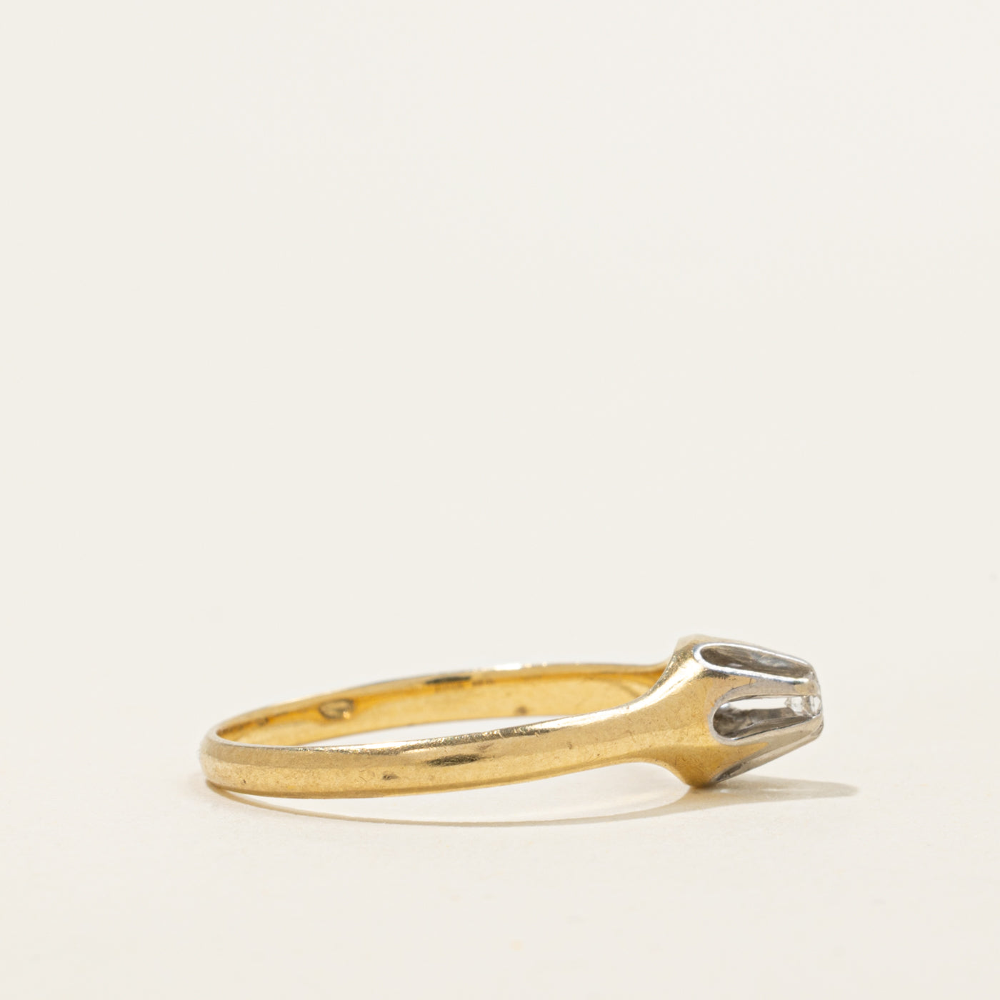 'Birks' Belcher Set Diamond Petite Ring | SZ 6.25