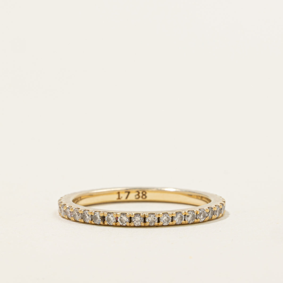 14k Eternity Diamond Band | 1.75mm | SZ 5.5