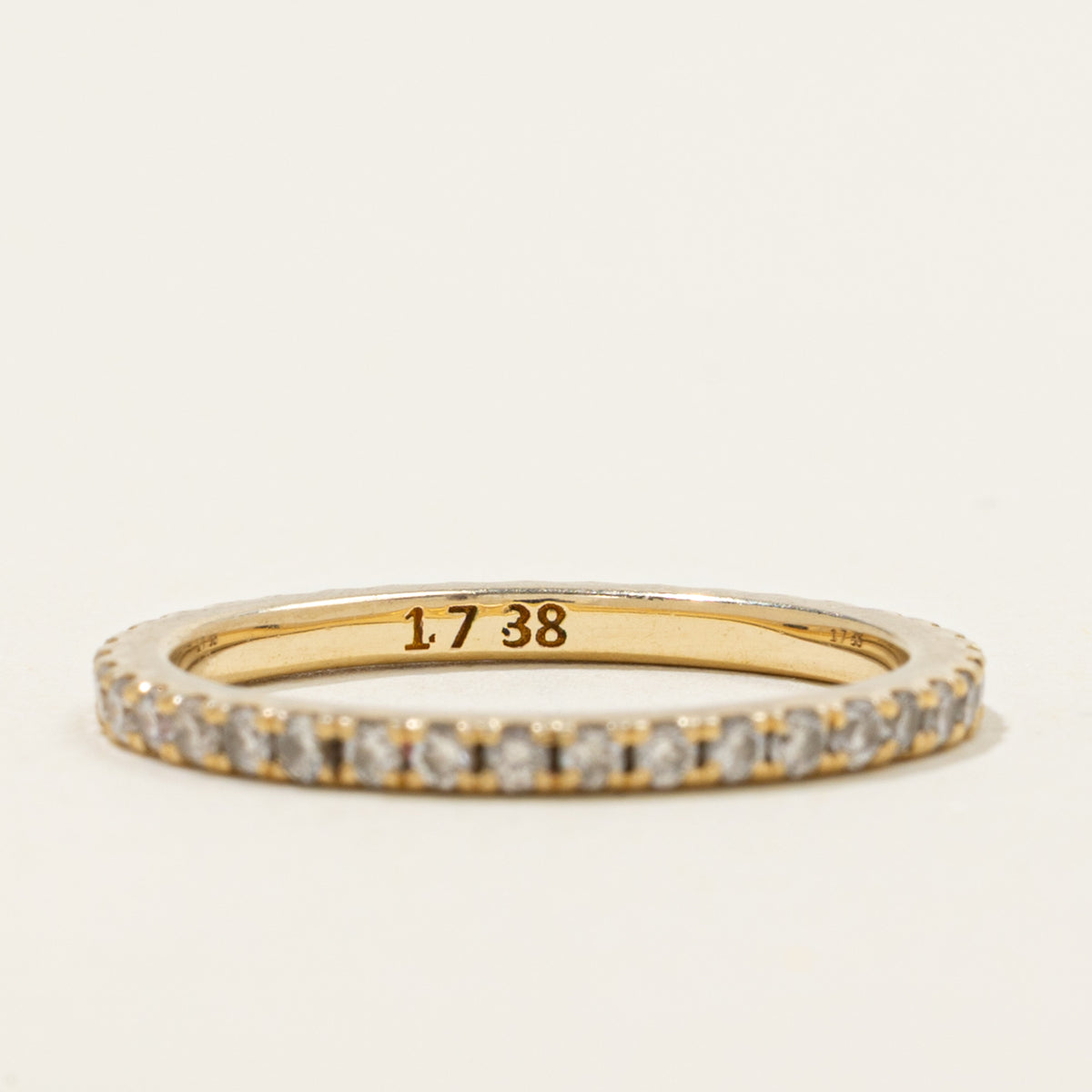 14k Eternity Diamond Band | 1.75mm | SZ 5.5