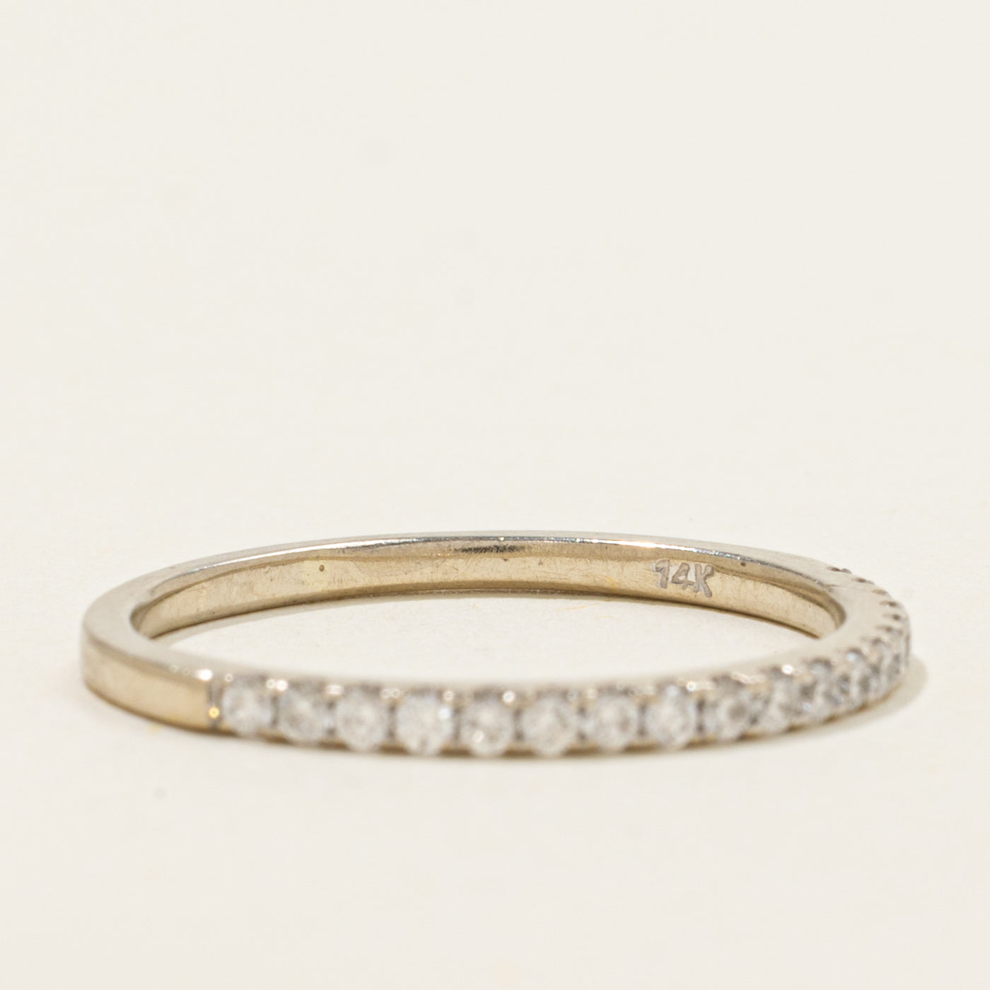 14k Semi Eternity Diamond Band | 1.65mm | SZ 7.5