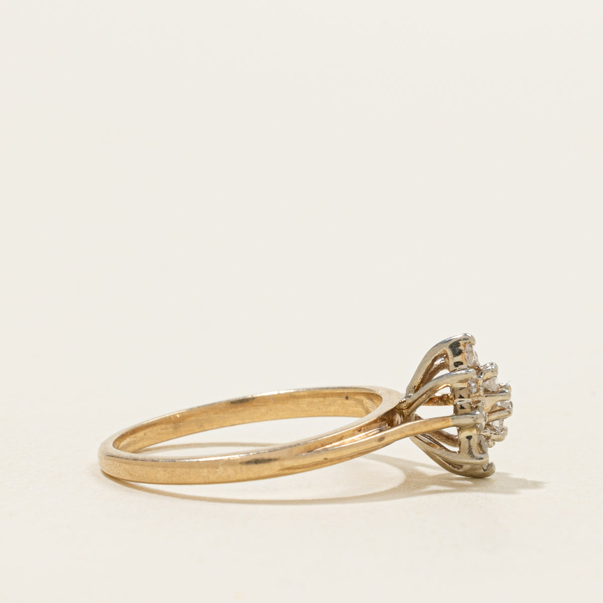10k Diamond Petal Cluster Ring | SZ 5