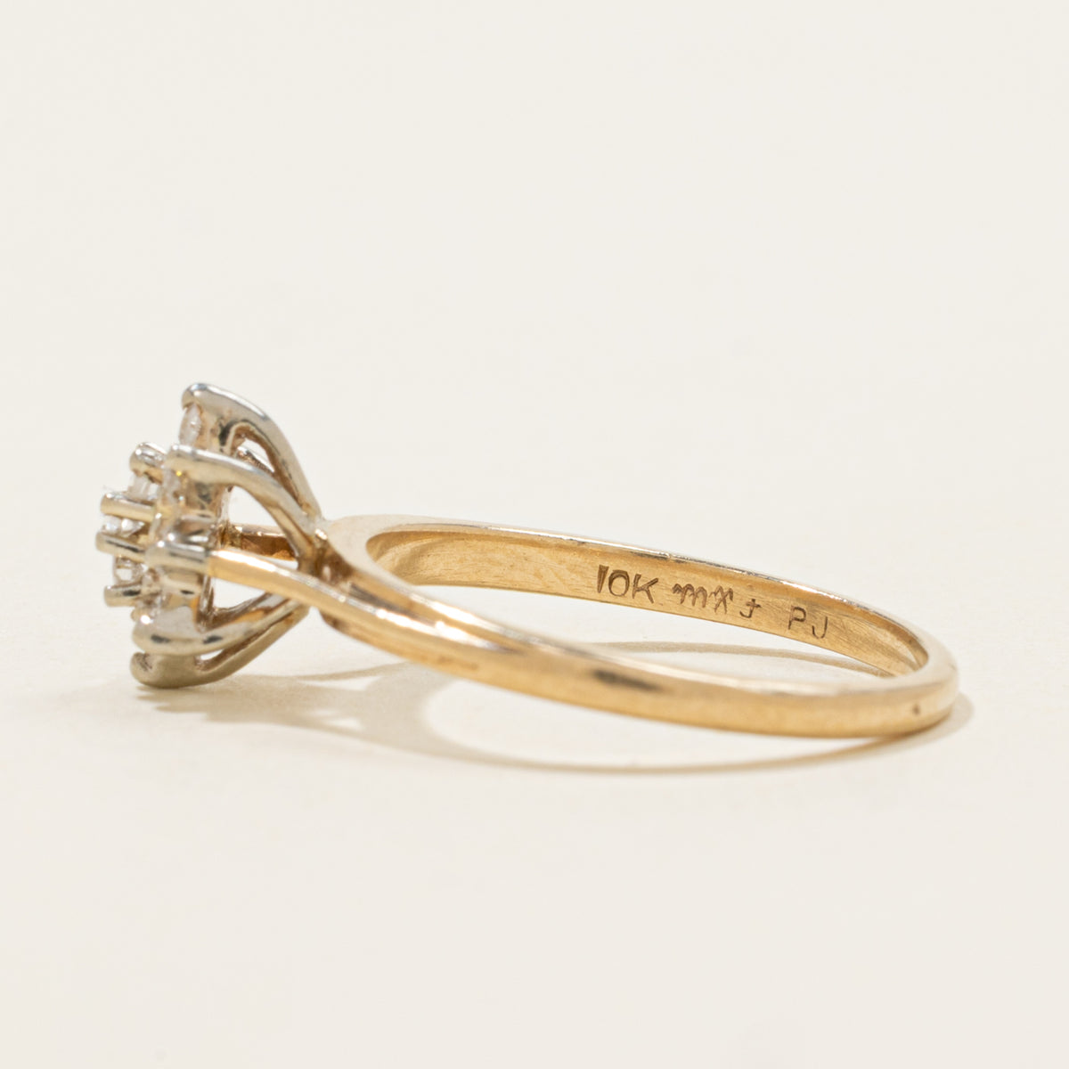 10k Diamond Petal Cluster Ring | SZ 5