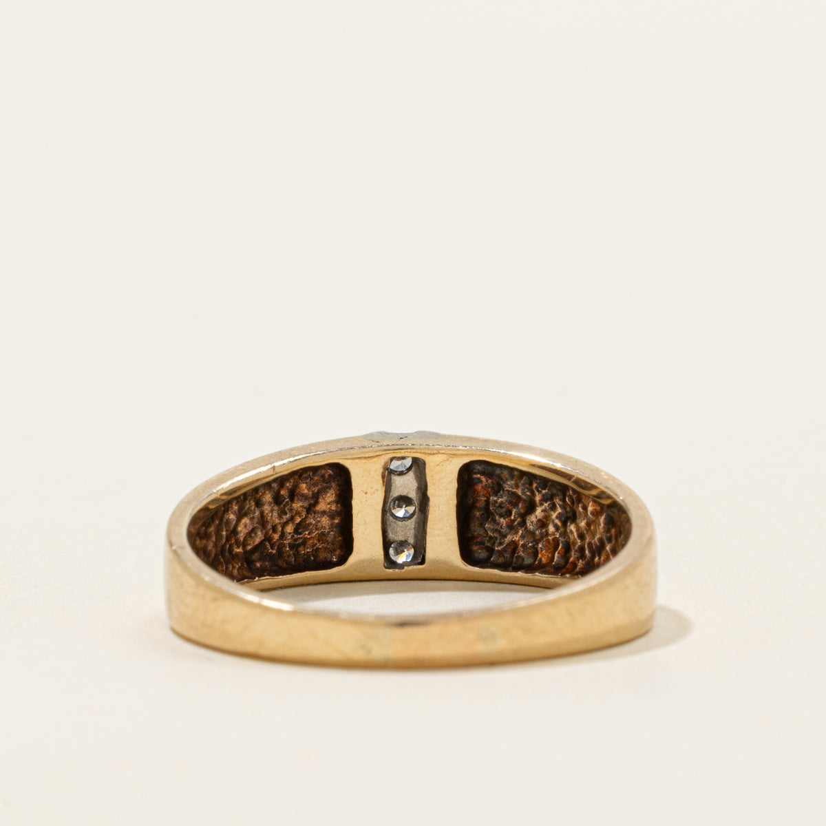 10k Yellow Gold Diamond Column Band | SZ 8
