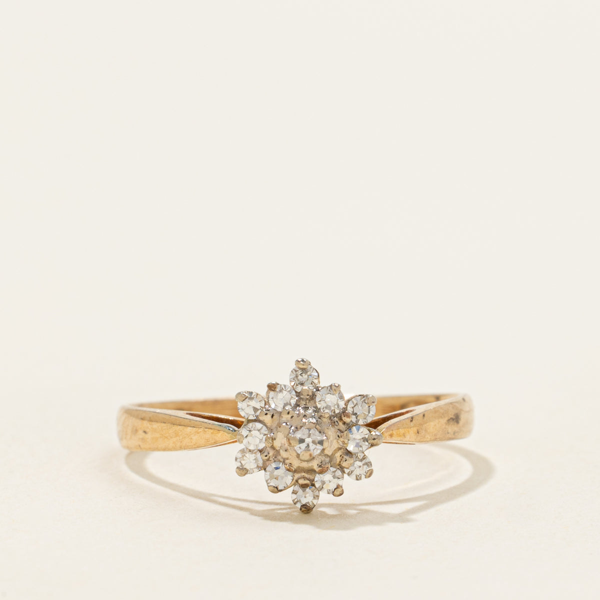 10k Diamond Petal Cluster Ring | SZ 6.5