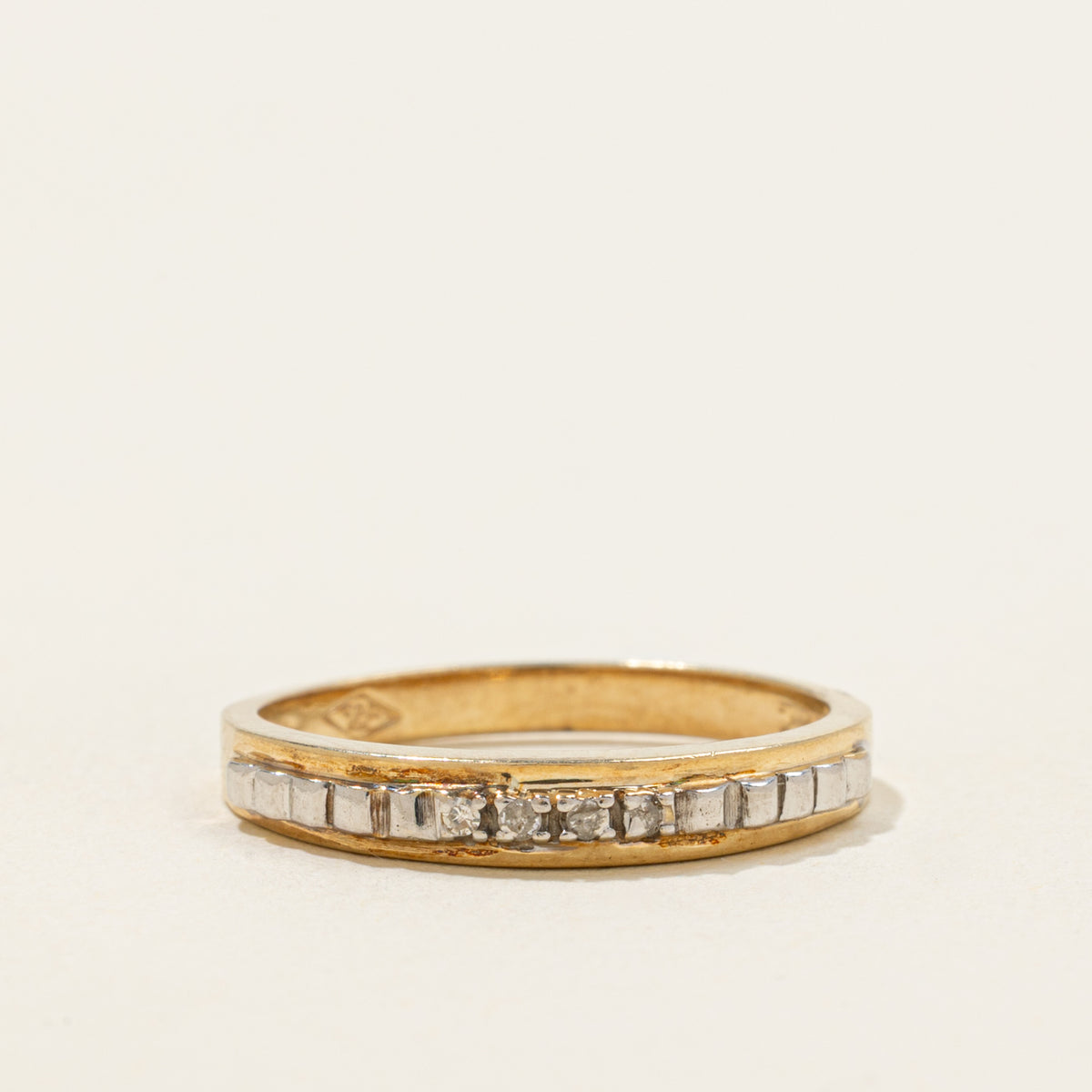 10k Illusion Set Semi Eternity Diamond Band | 3.28mm | SZ 7