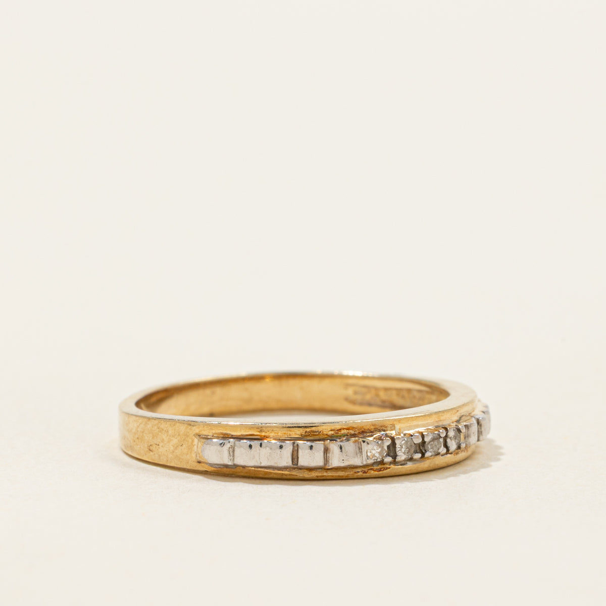 10k Illusion Set Semi Eternity Diamond Band | 3.28mm | SZ 7