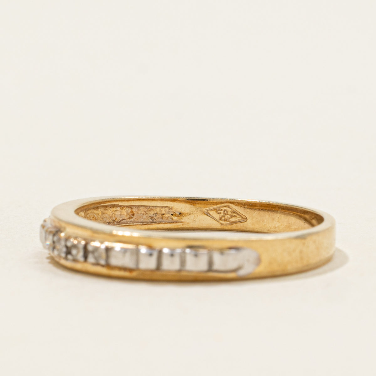 10k Illusion Set Semi Eternity Diamond Band | 3.28mm | SZ 7