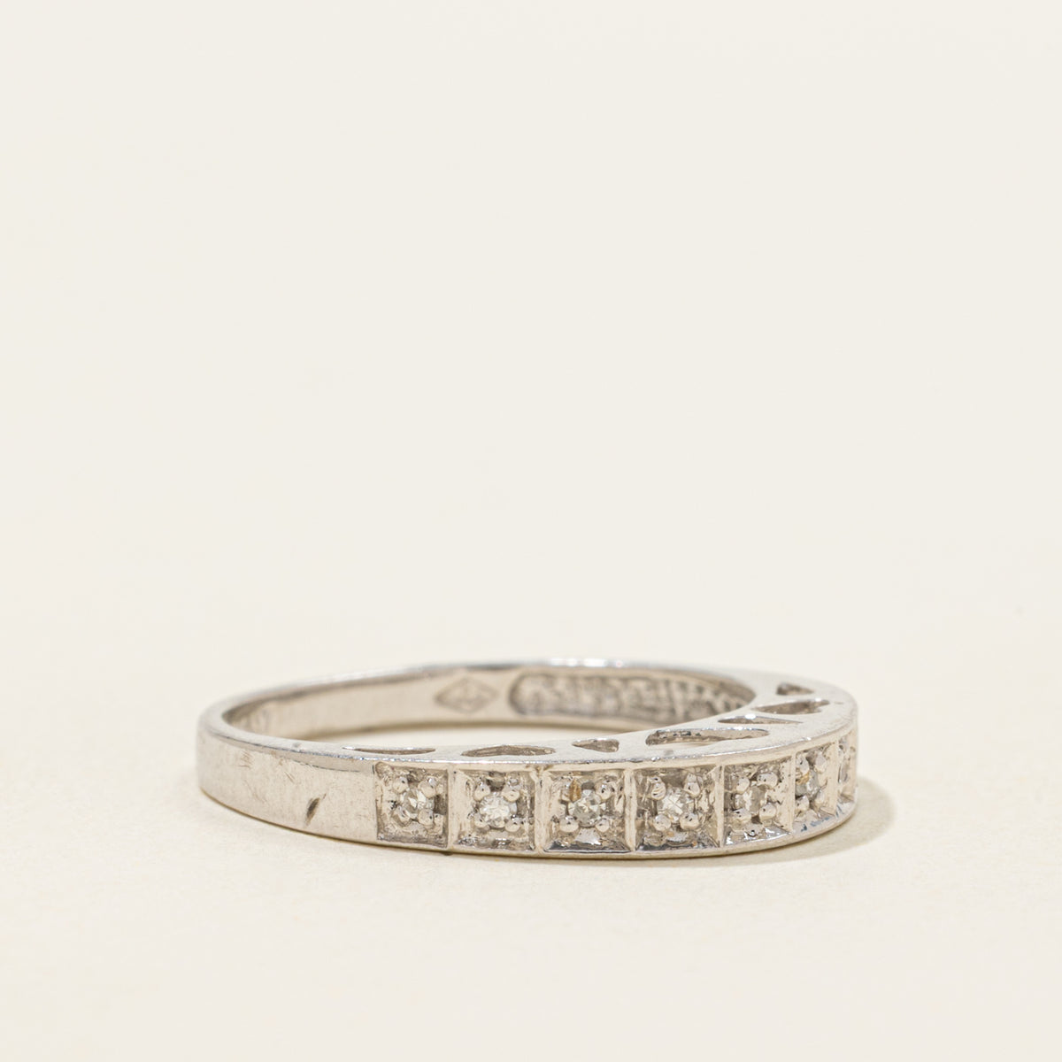 10k Semi Eternity Diamond Raised Band | 3.30mm | SZ 7