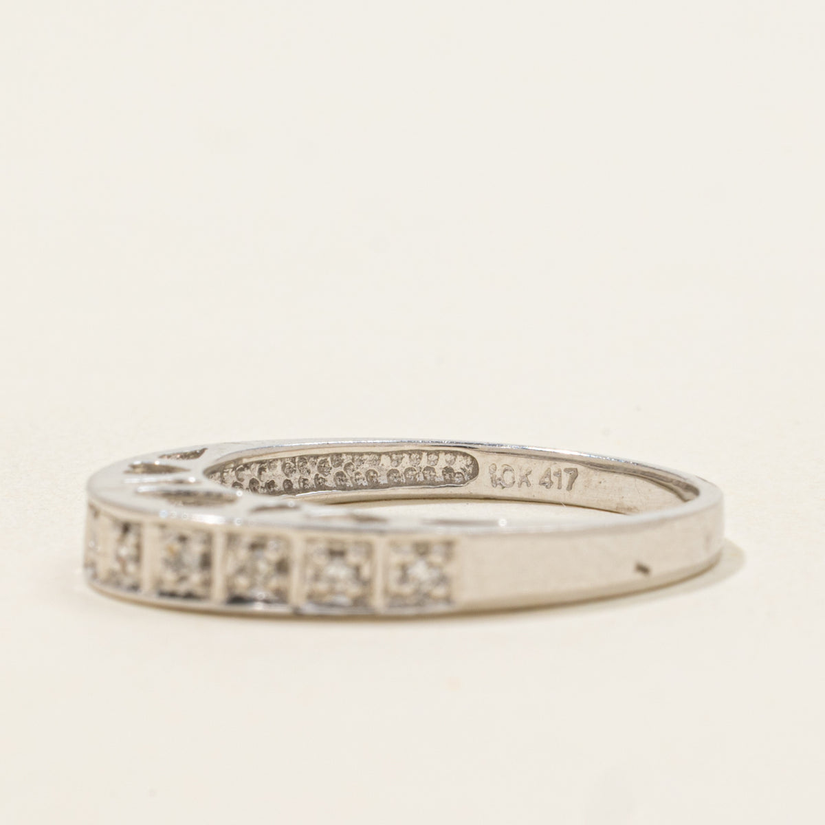 10k Semi Eternity Diamond Raised Band | 3.30mm | SZ 7