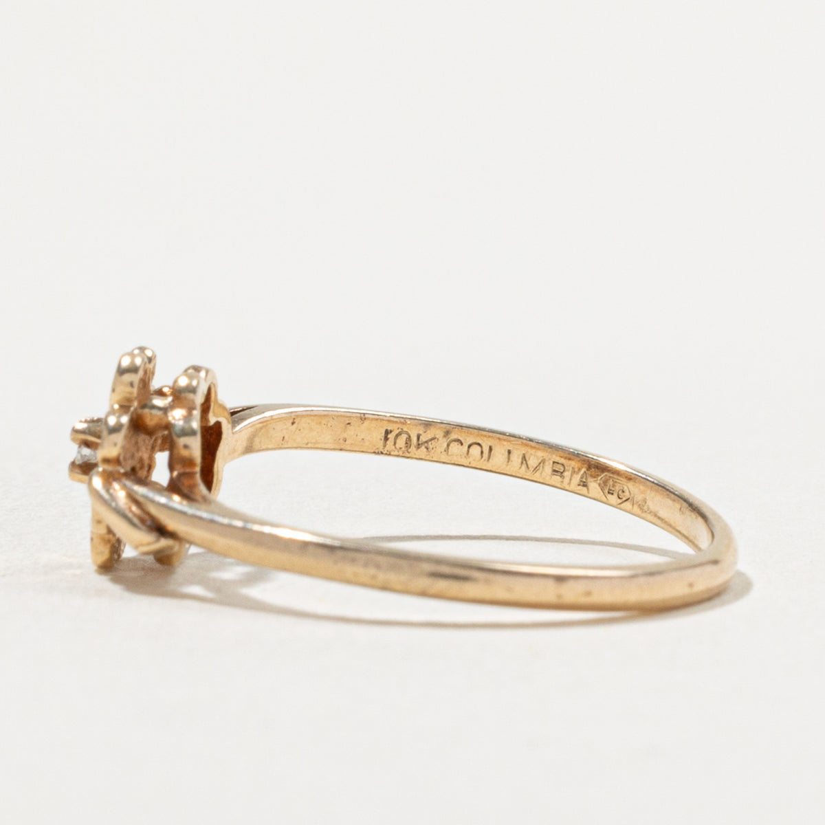 10k Diamond Flower Ring | SZ 6.25